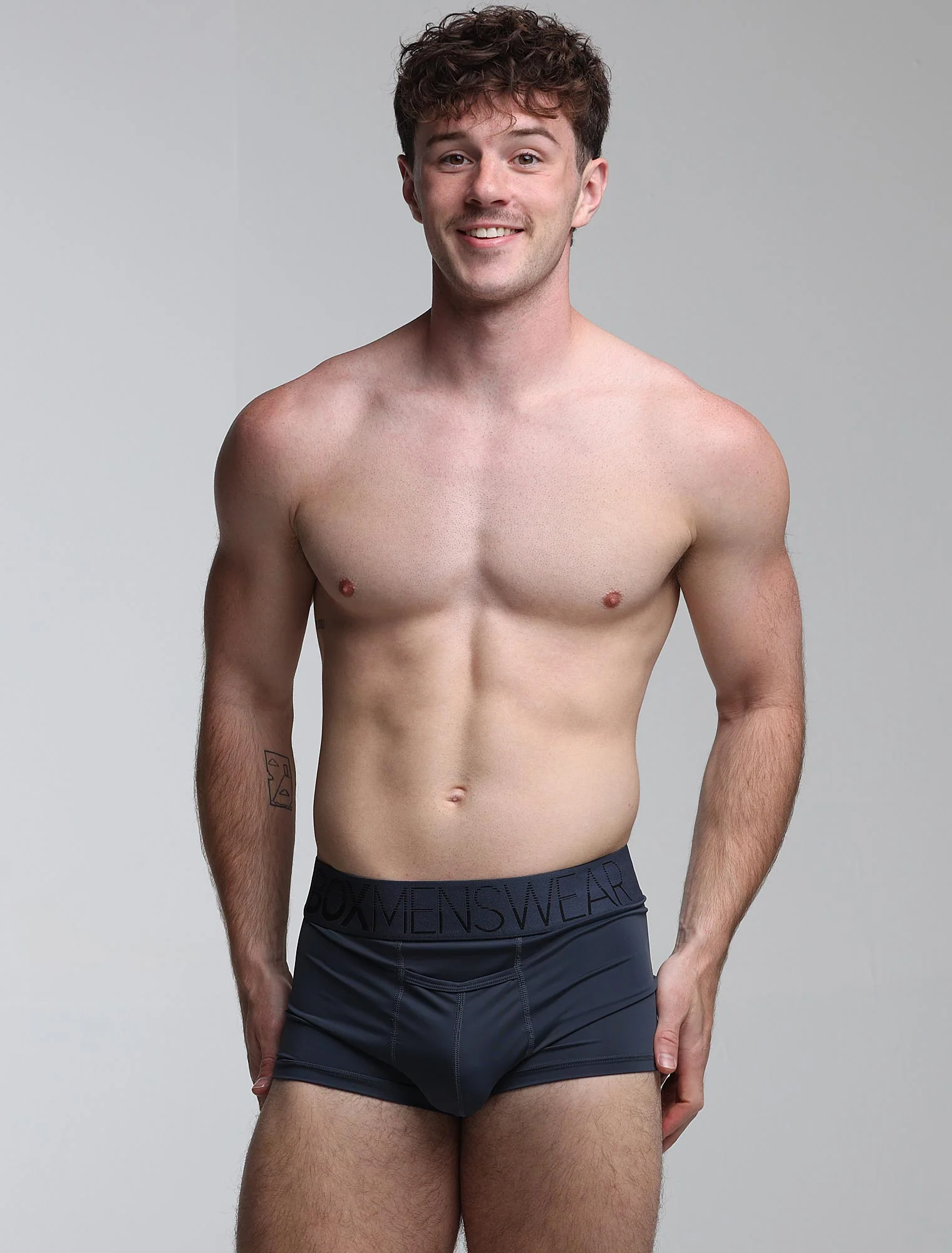 Mens Arched Keyhole Boxers - Nautical Nightfall - Image 7