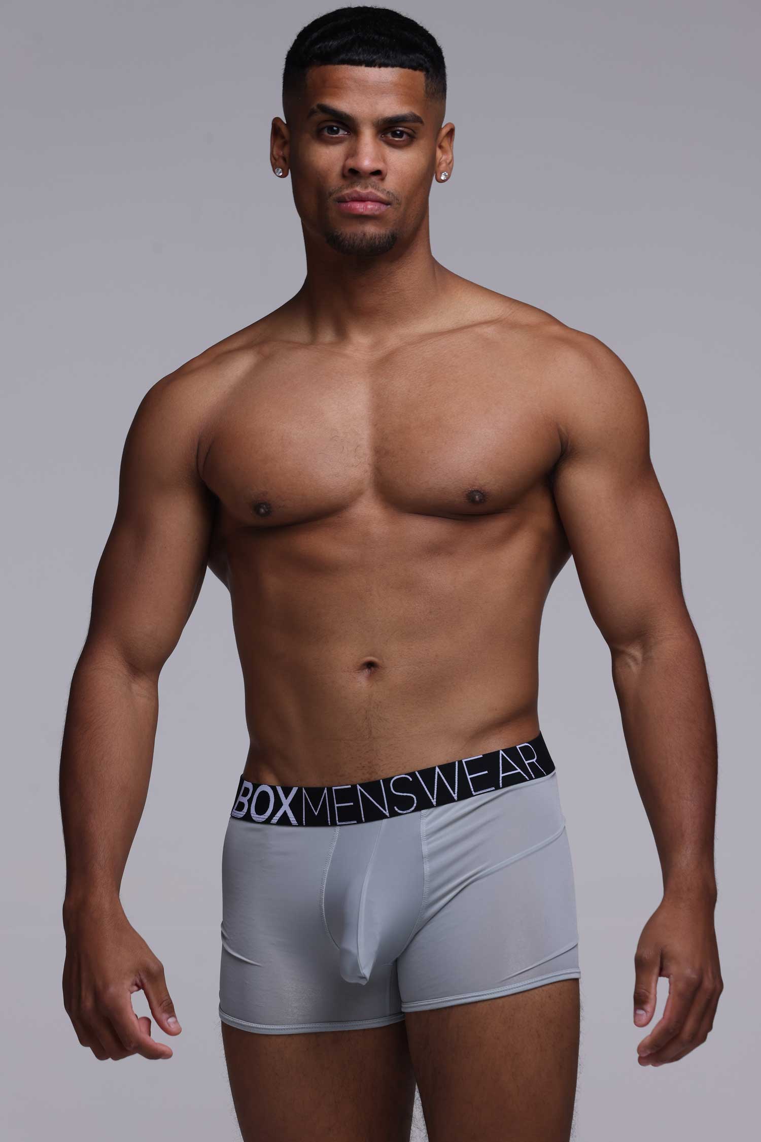 Mens Boxers: Defined Crotch - Grey