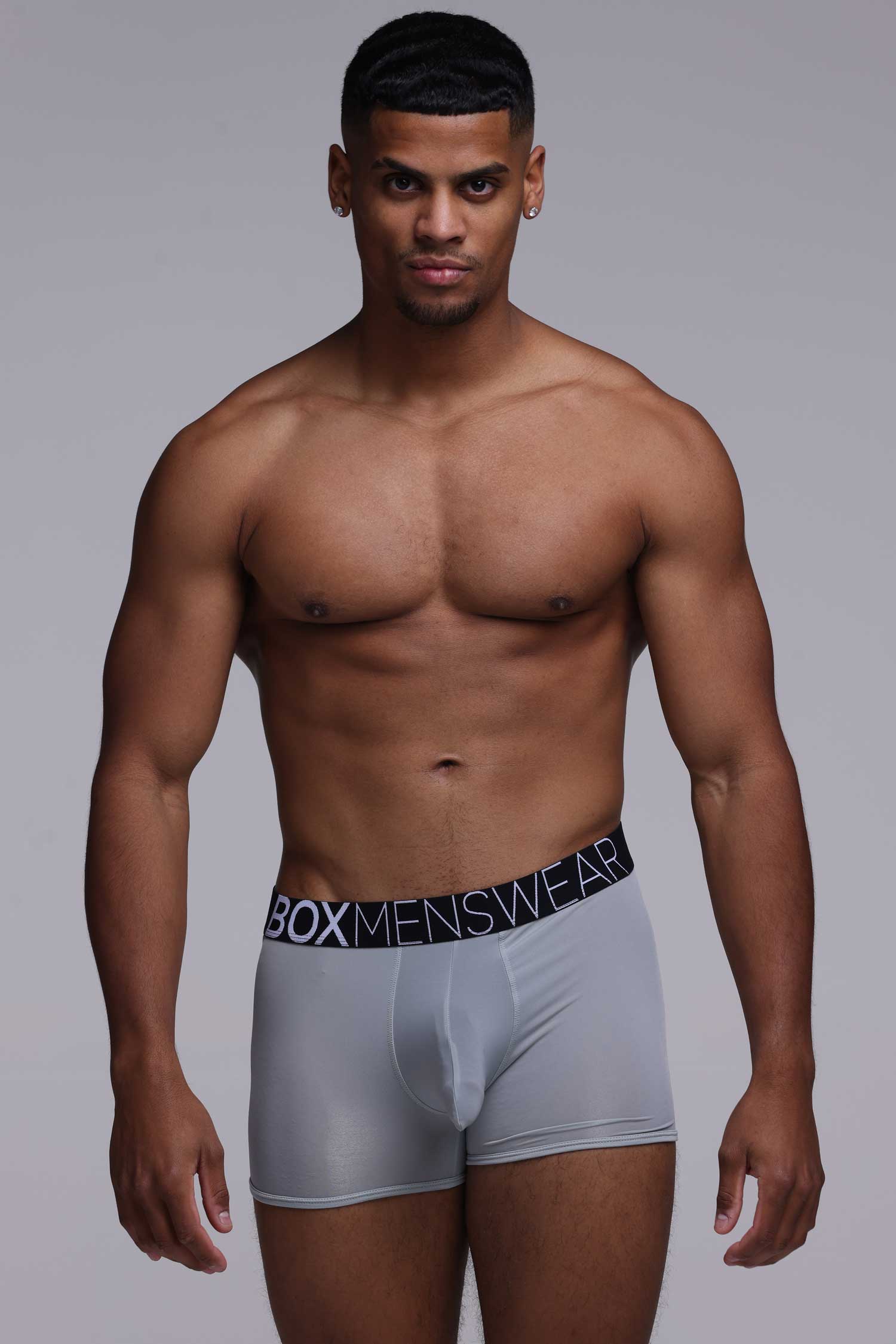 Mens Boxers: Defined Crotch - Grey - Image 7