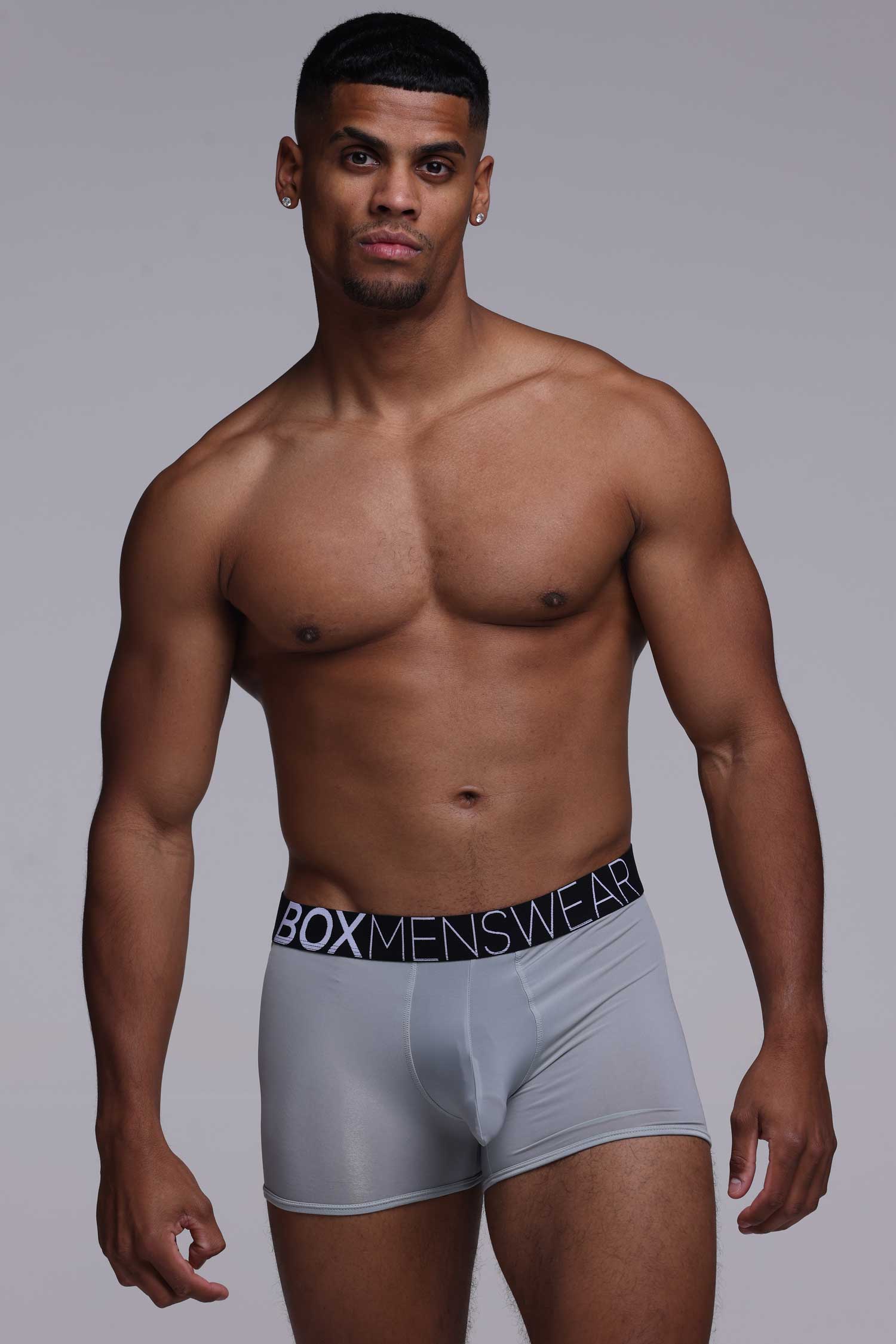 Mens Boxers: Defined Crotch - Grey - Image 8