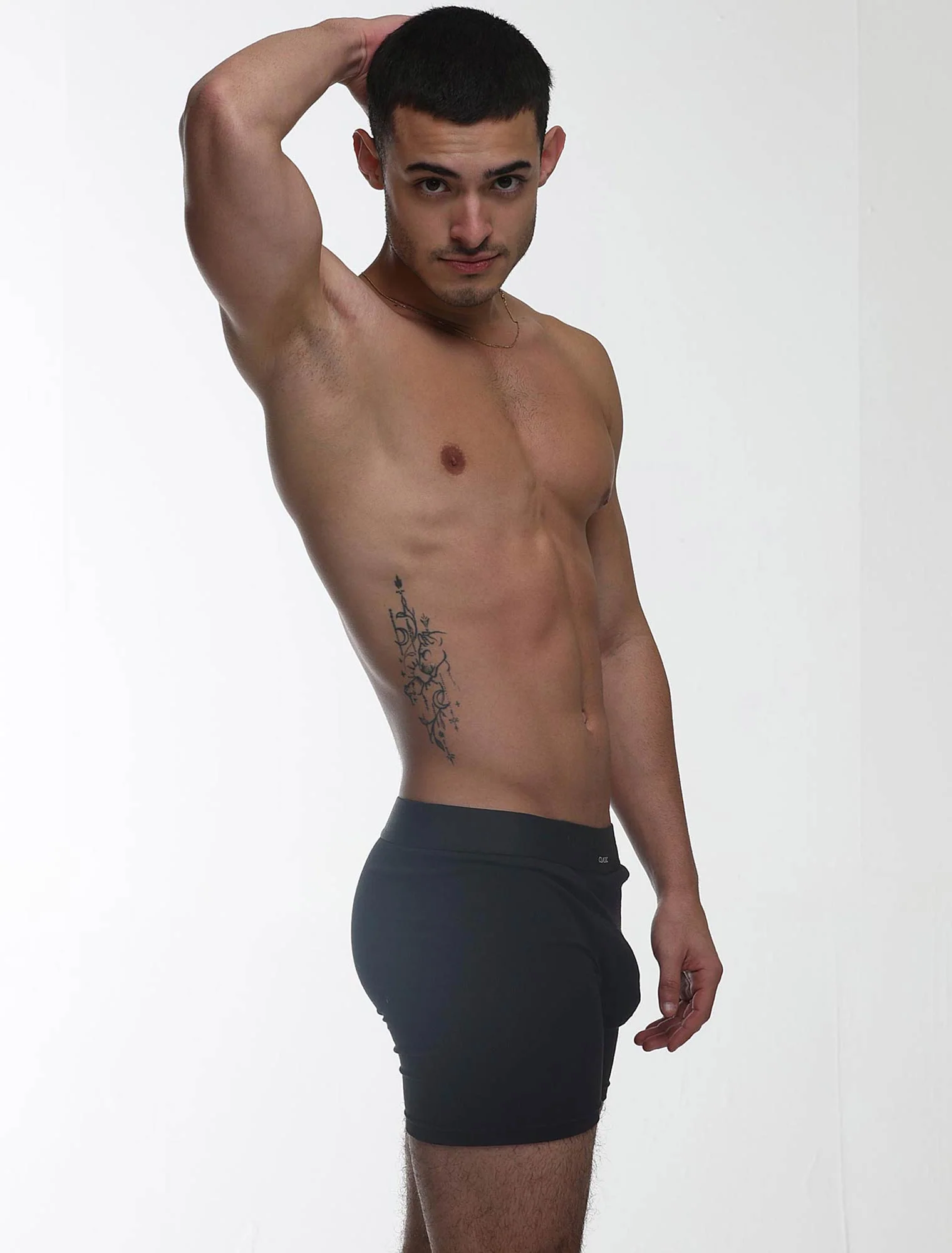 Mens Classic Ribbed Boxers - Black - Image 9
