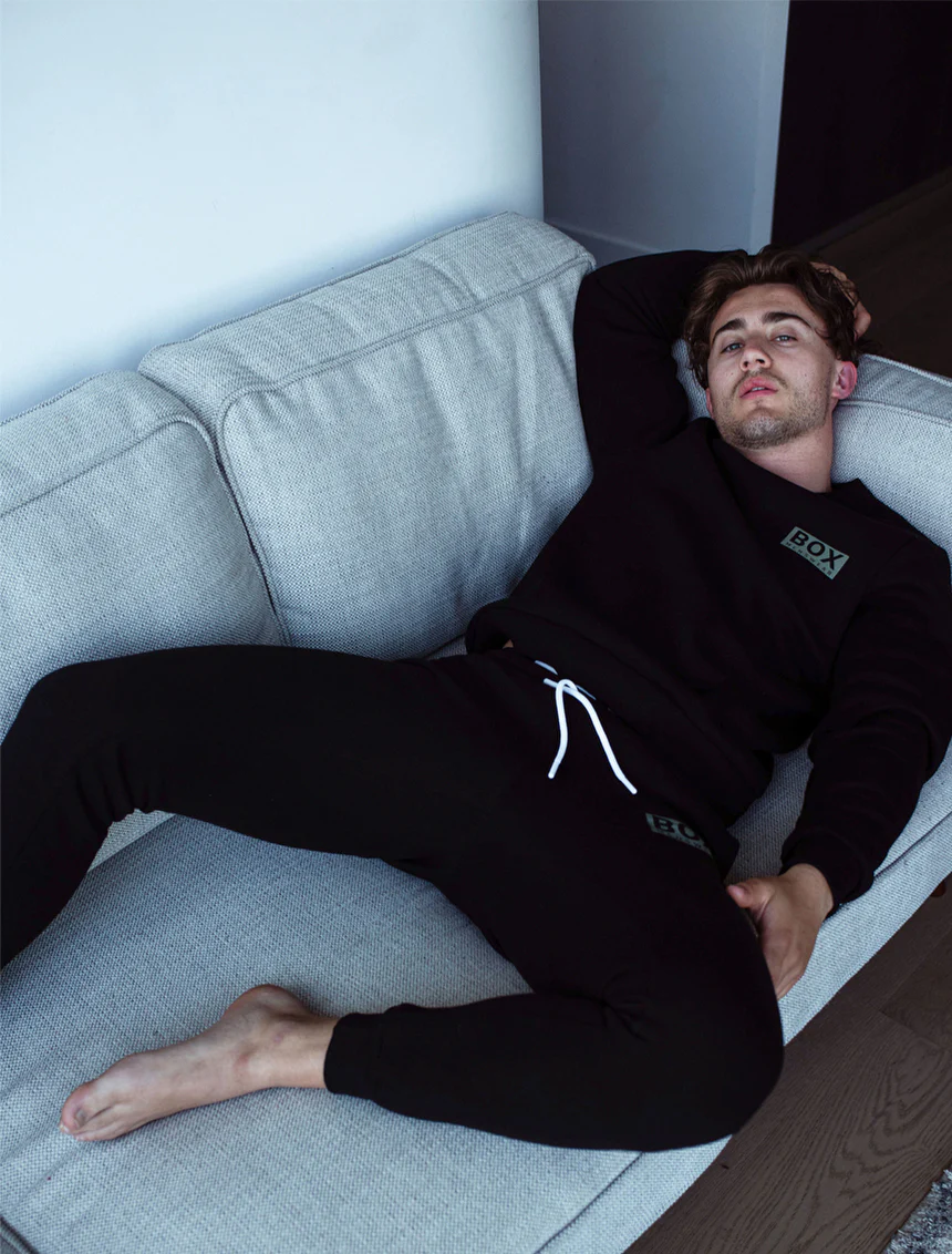 Slim Fit Crew Neck Jumper - Black - Image 5