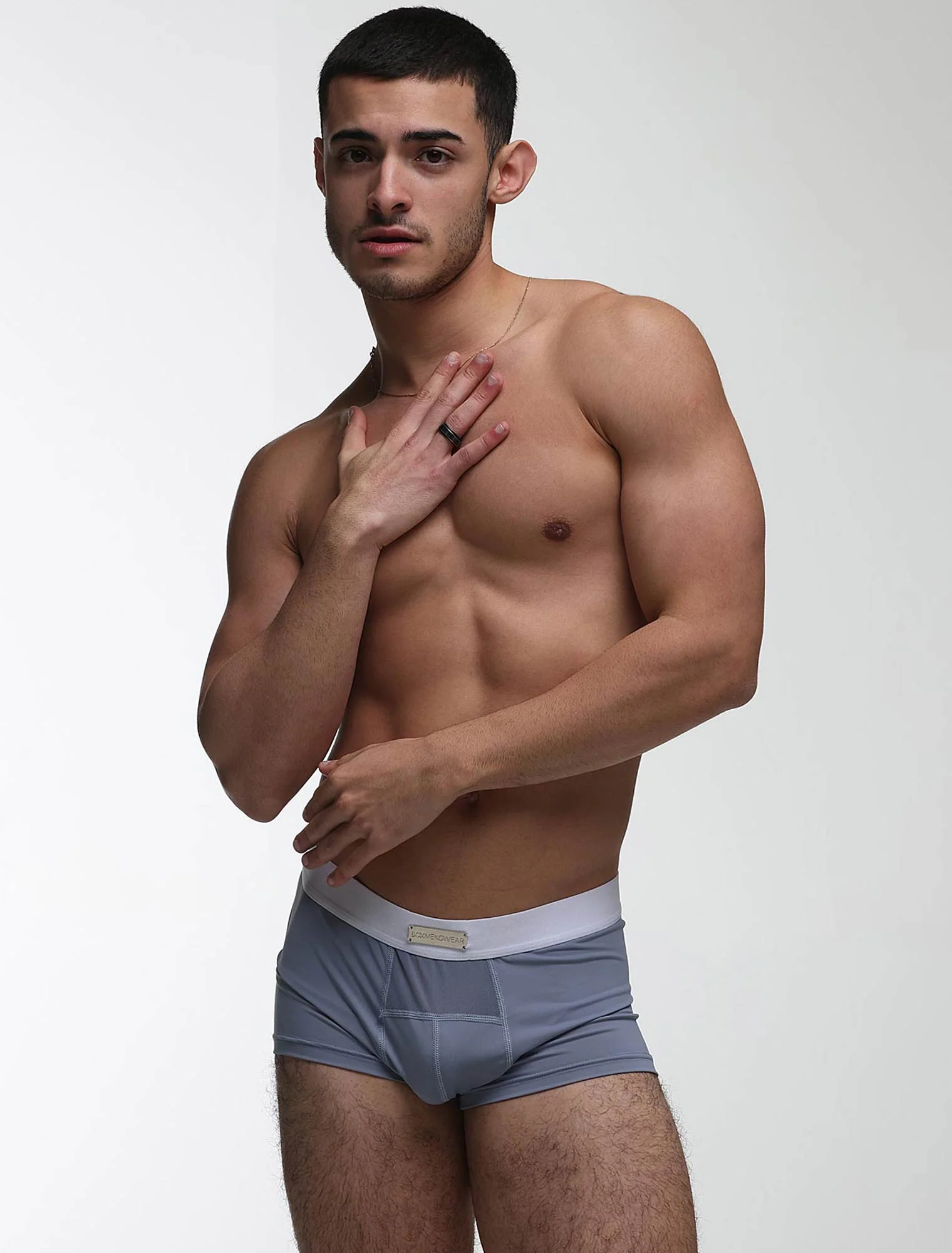 Mens Curved Mesh Boxers - Blue - Image 9