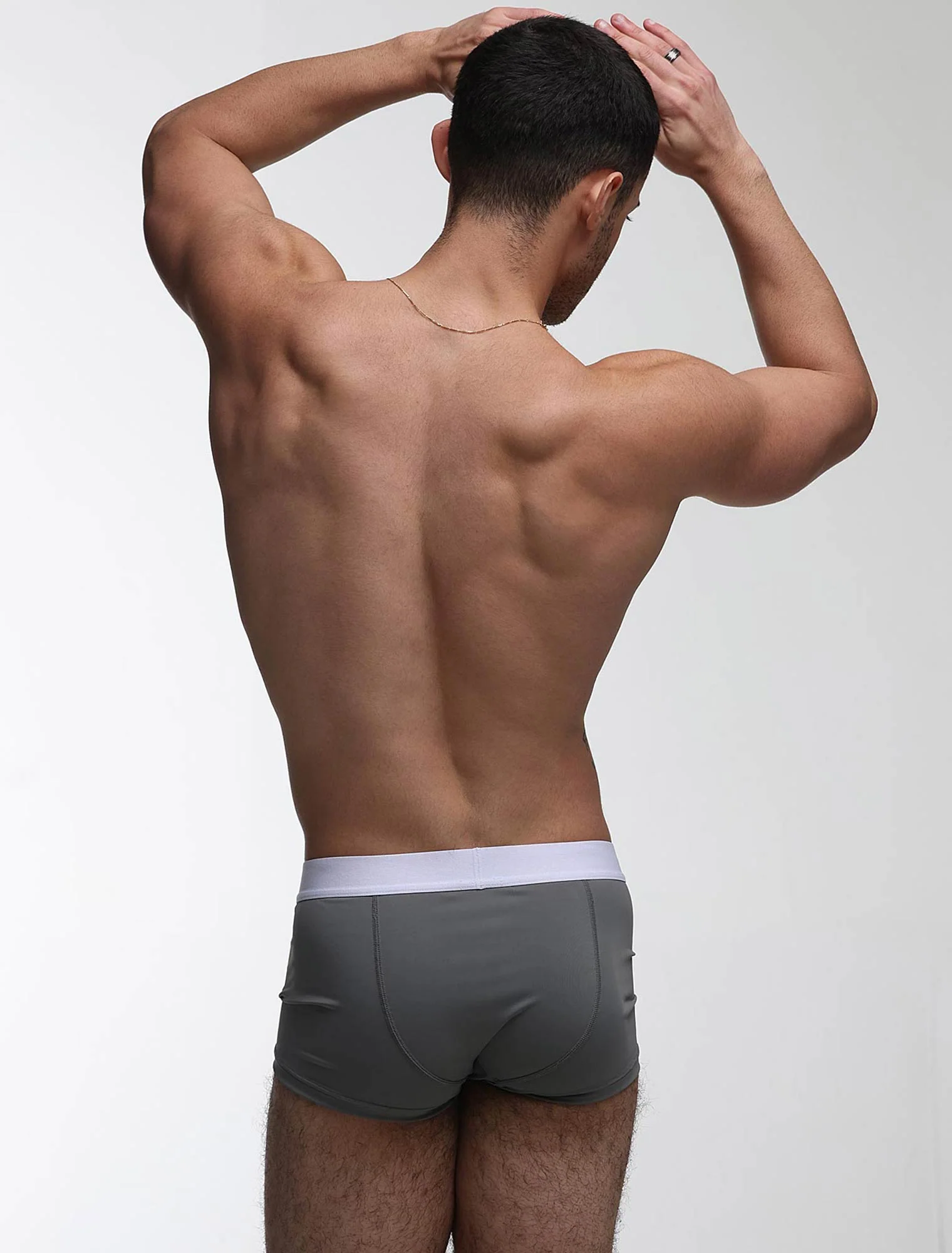 Mens Curved Mesh Boxers - Grey - Image 7