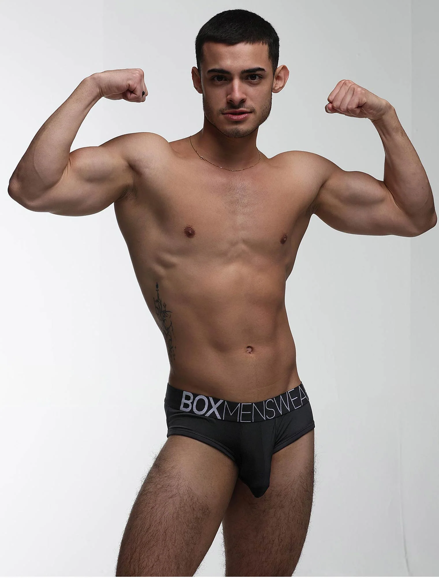 Mens Hipster Trunks: Defined Crotch - Black - Image 6
