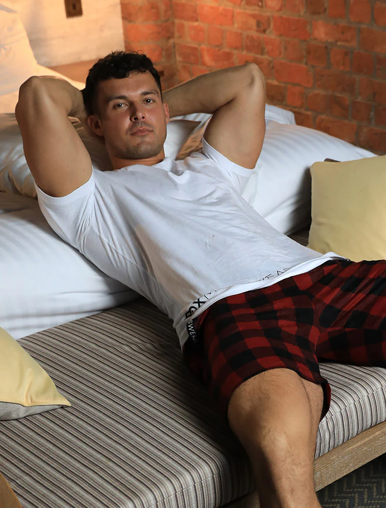 Mens Pyjama T-Shirt - White - Image 4