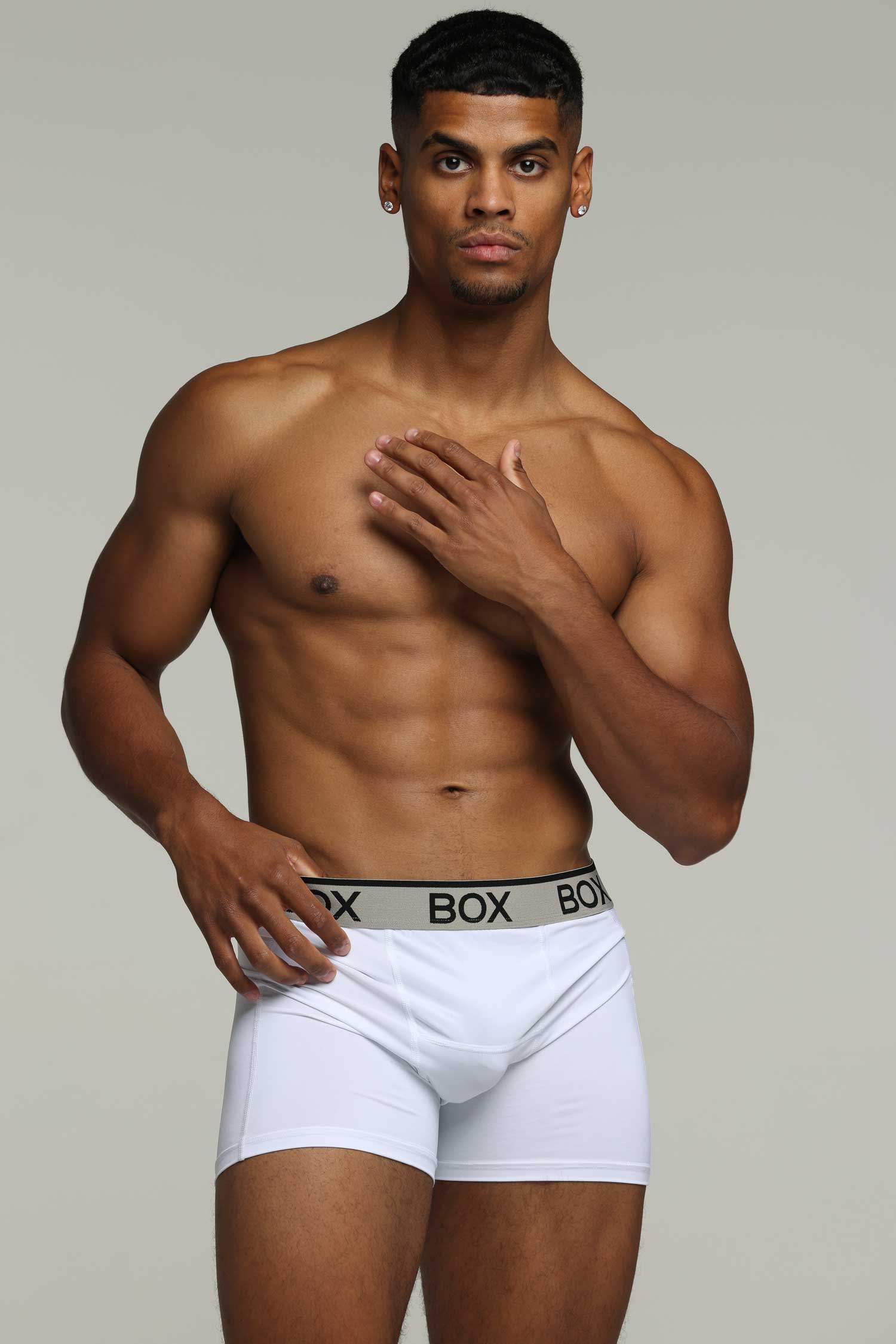 Mens Sports Boxers - Momentum White - Image 3