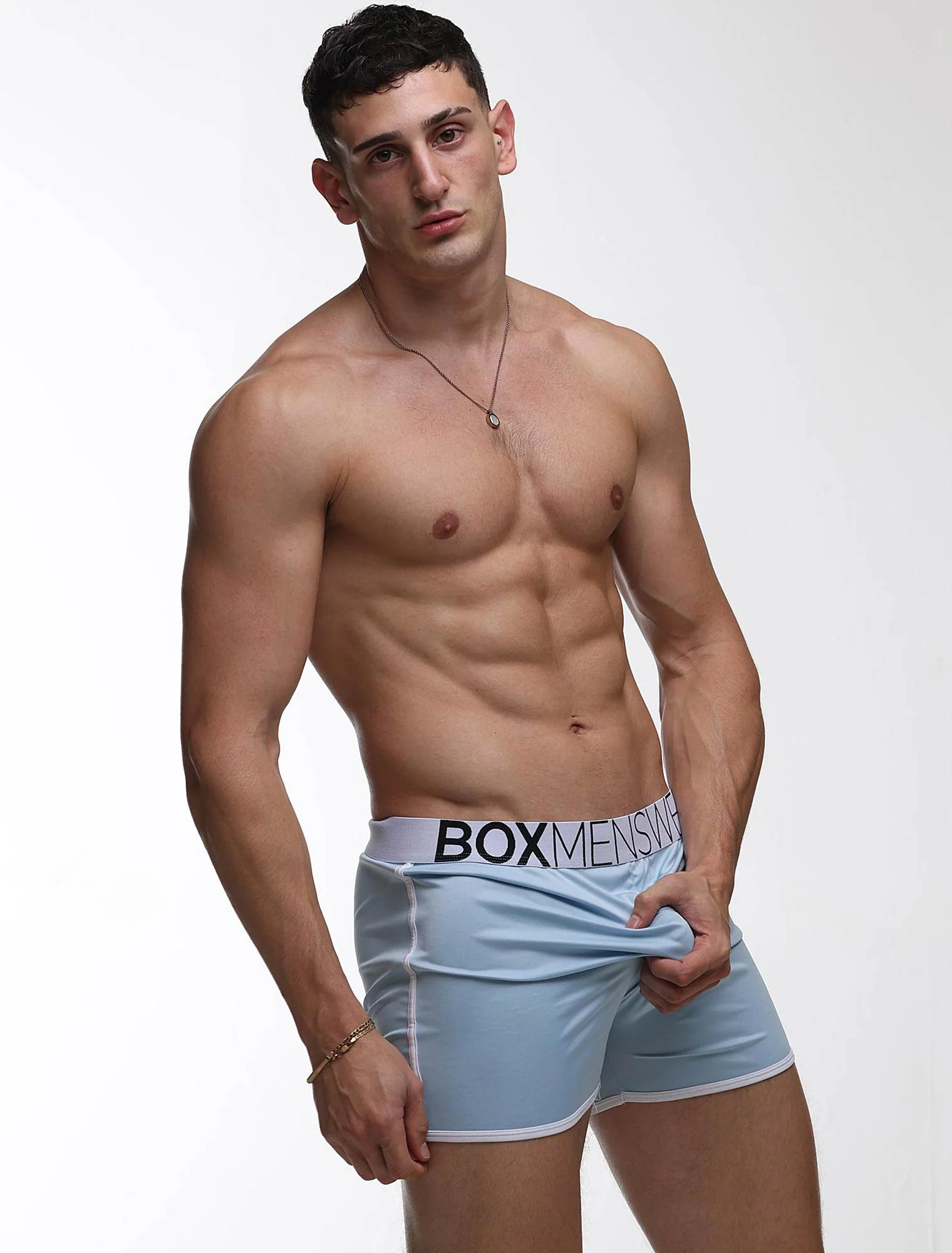 Mens Sports Loose Fit Boxers - Blue Collar - Image 4