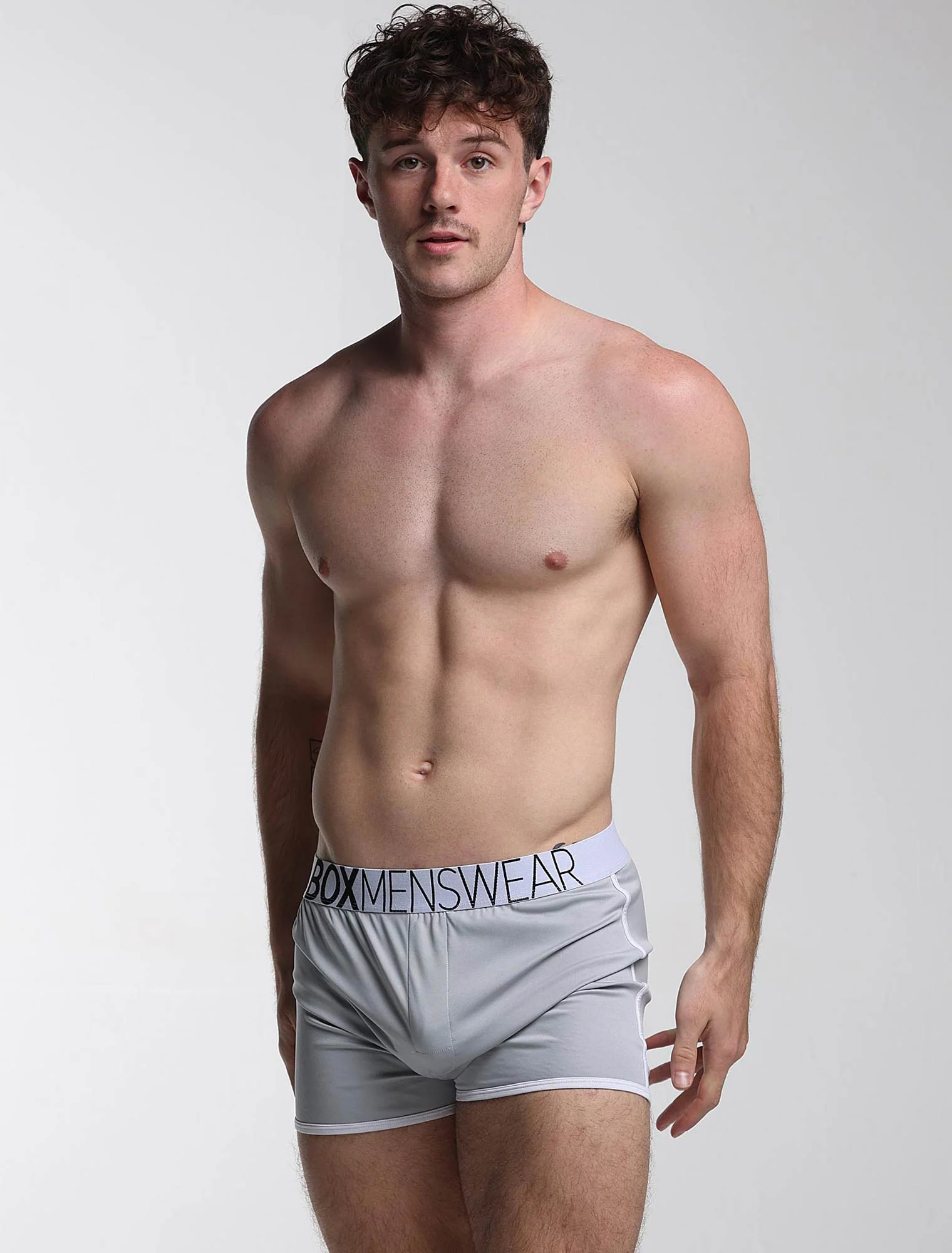 Mens Sports Loose Fit Boxers - Greyscale - Image 10