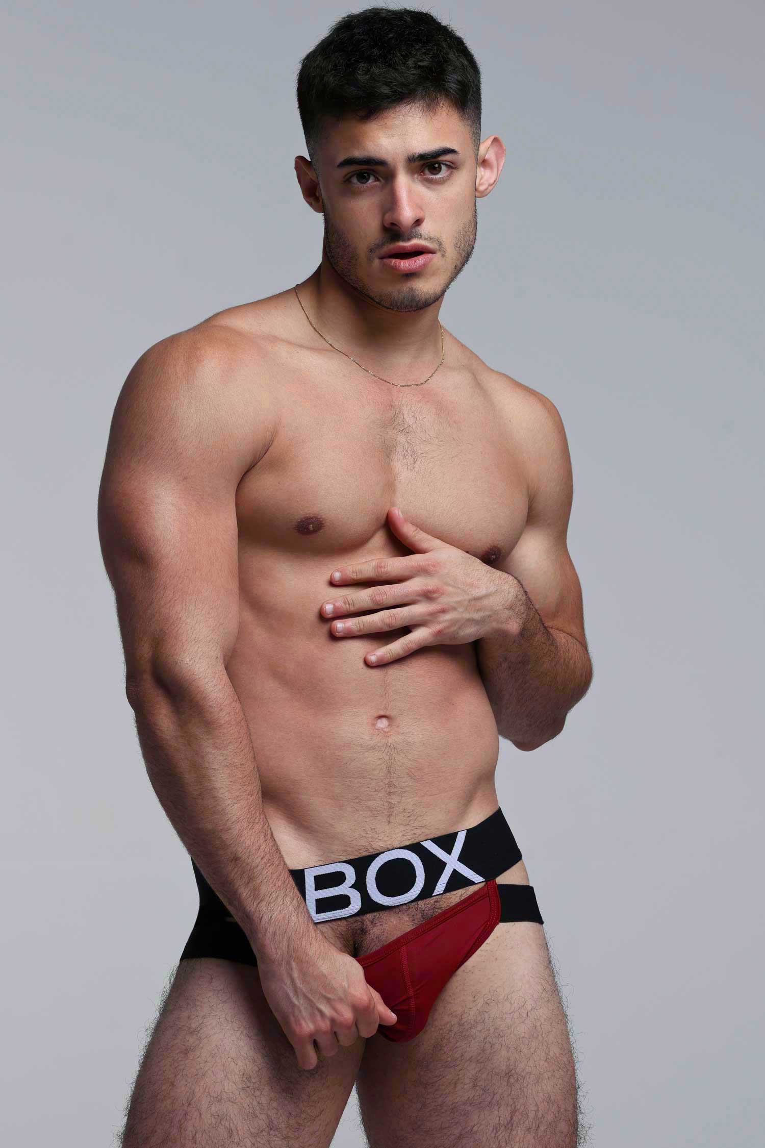 Mens Suspender Jockstrap 3.0 : With Bounce - Burgundy - Image 5
