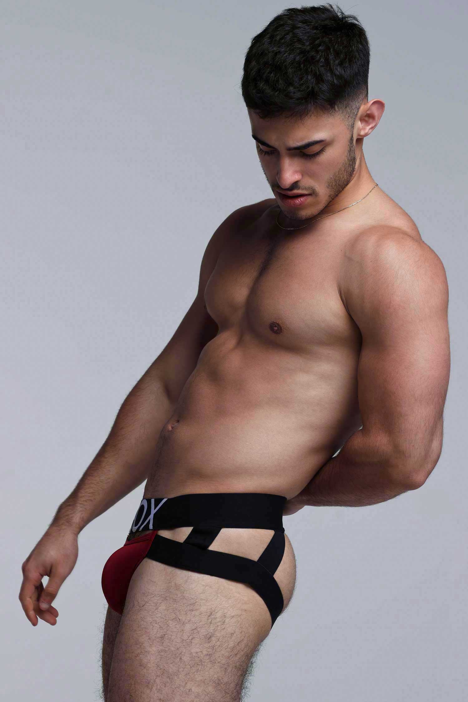 Mens Suspender Jockstrap 3.0 : With Bounce - Burgundy - Image 6
