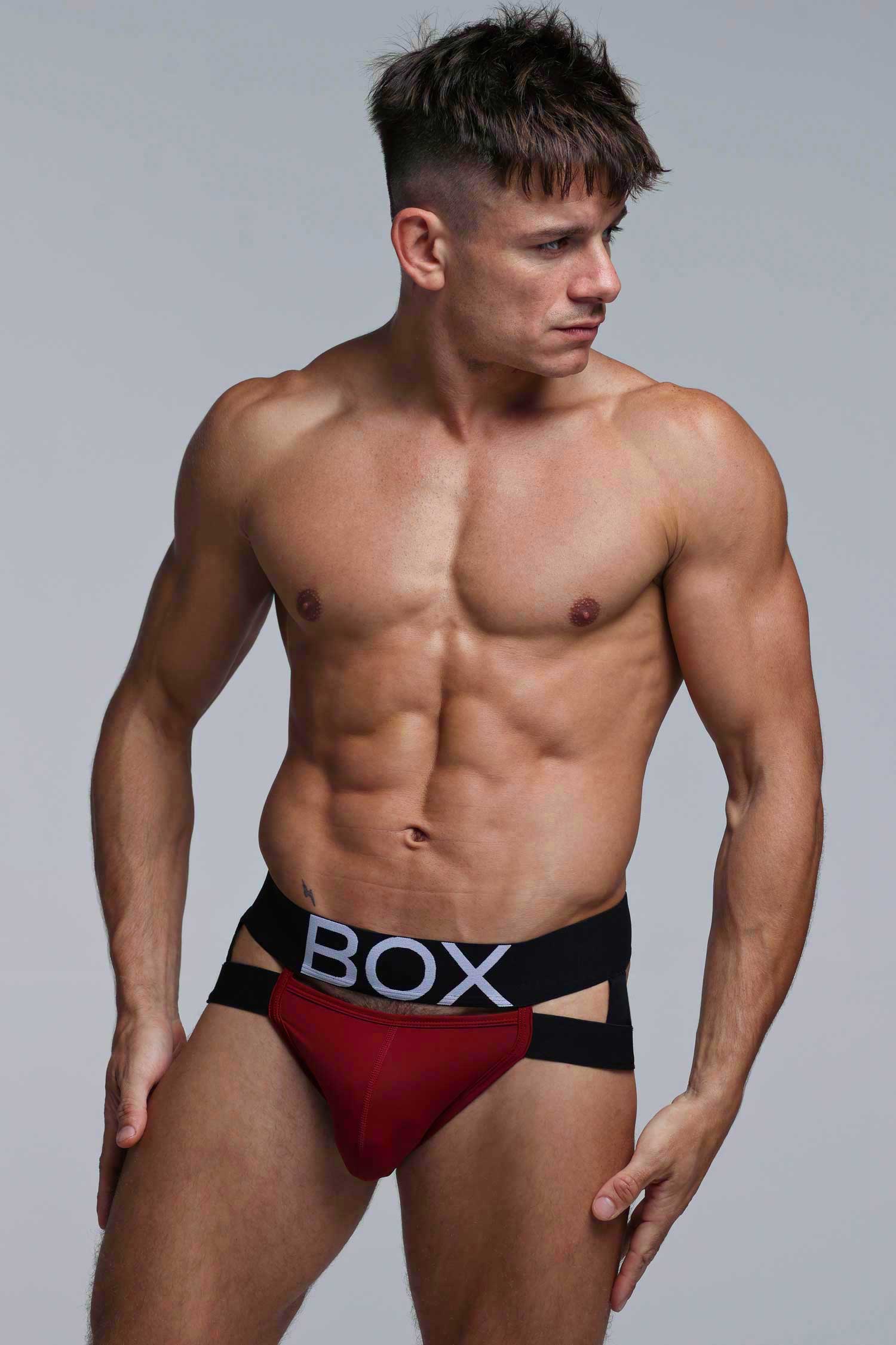 Mens Suspender Jockstrap 3.0 : With Bounce - Burgundy - Image 7
