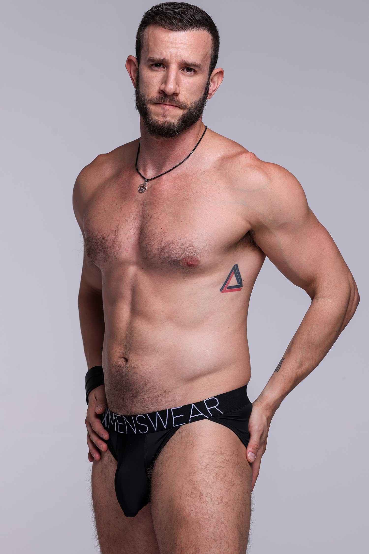 Mens Tanga Briefs: Defined Crotch - Black - Image 7