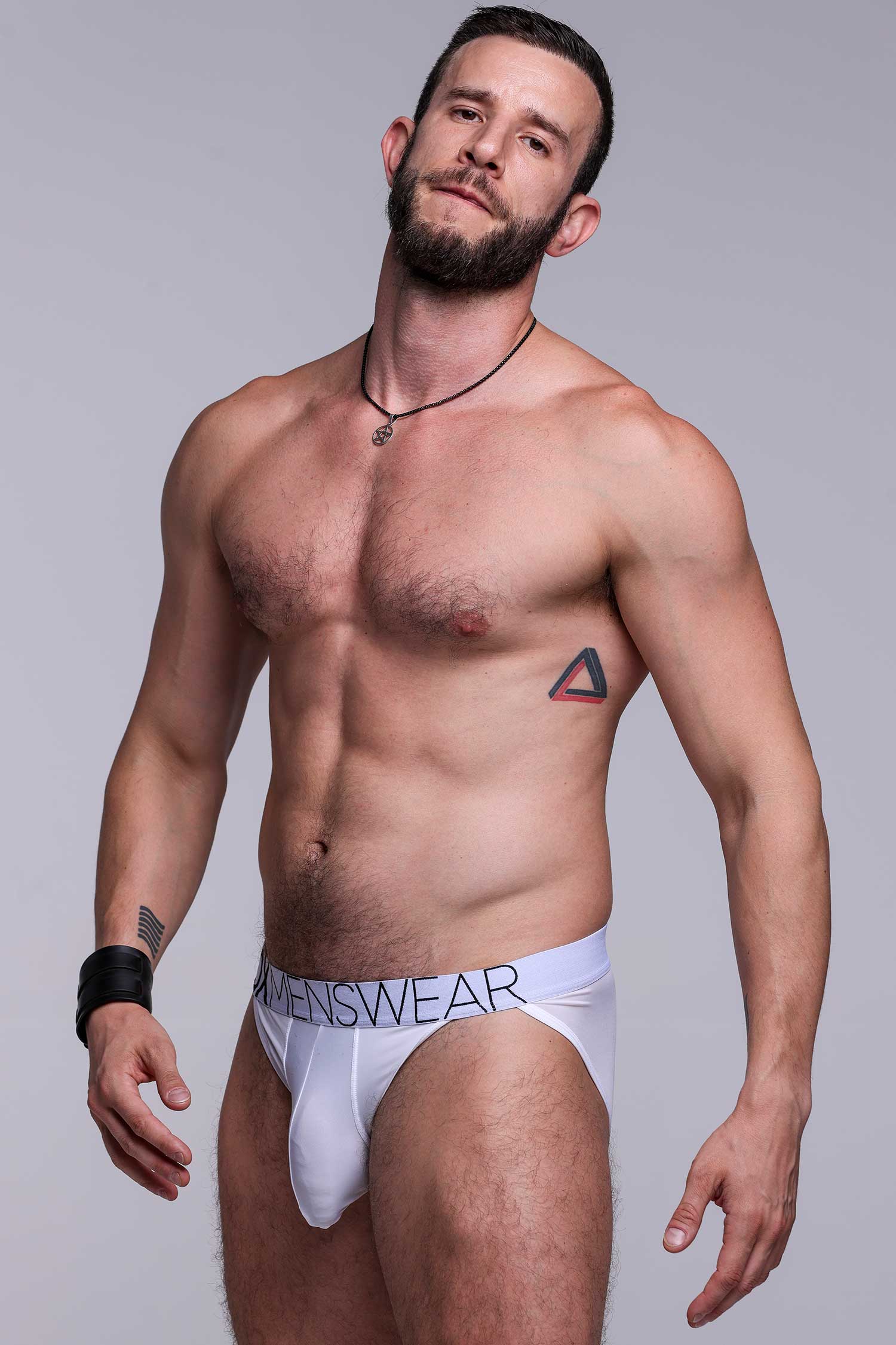 Mens Tanga Briefs: Defined Crotch - White - Image 9