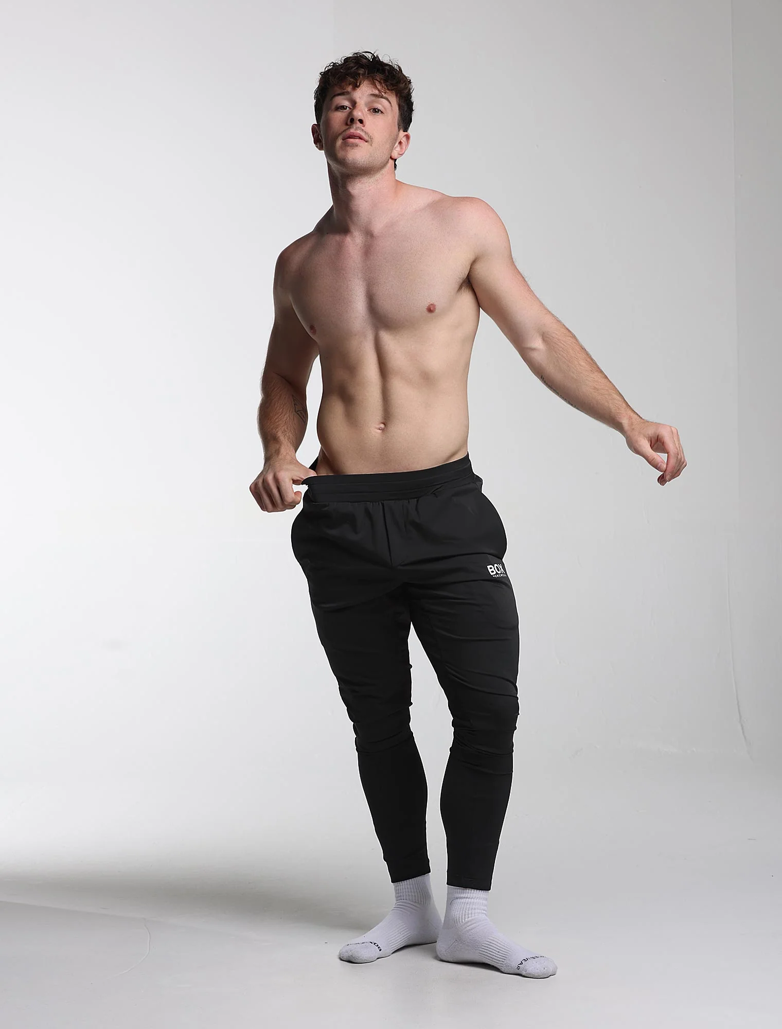 Mens X-Line Tapered Joggers - Black - Image 3