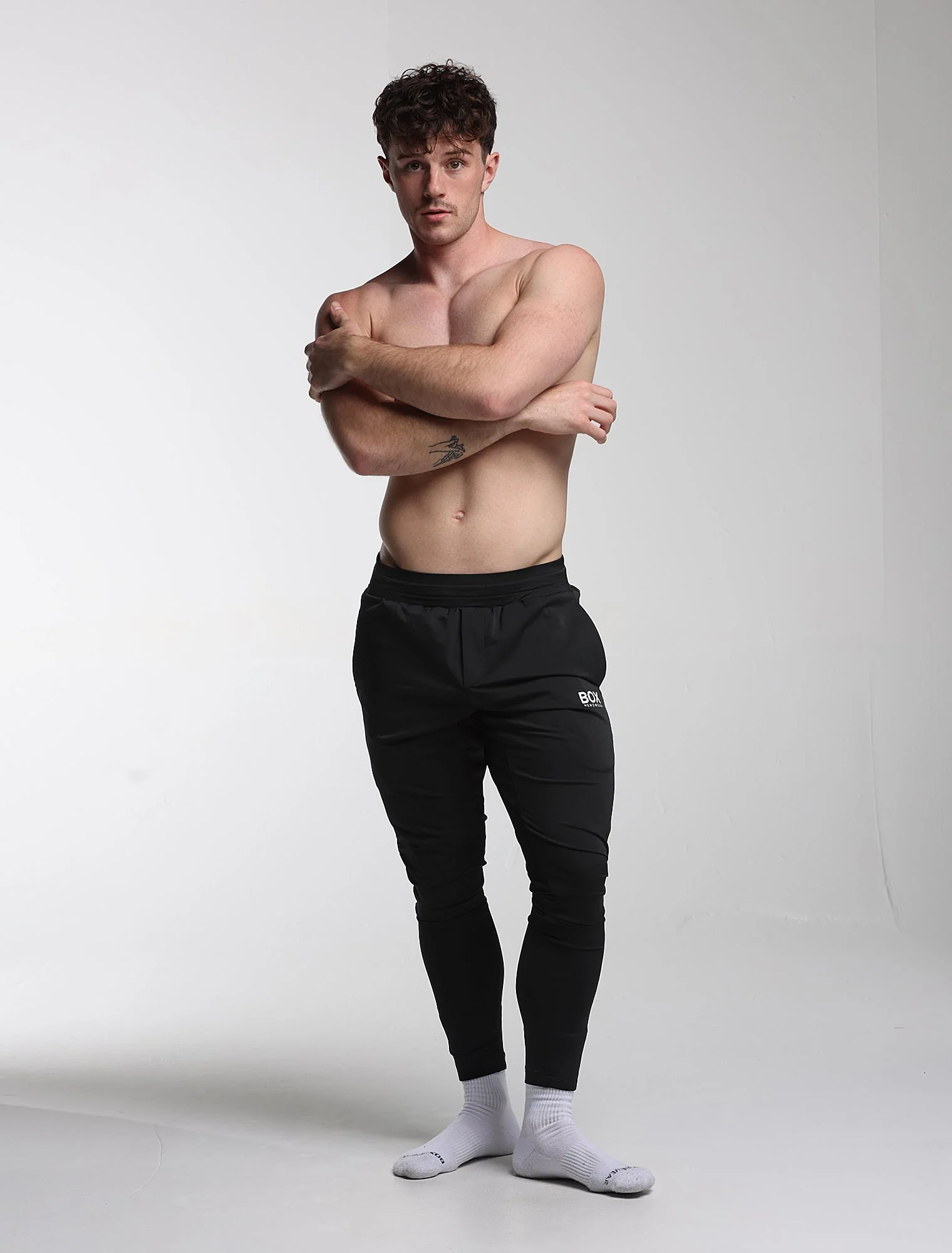 Mens X-Line Tapered Joggers - Black - Image 4