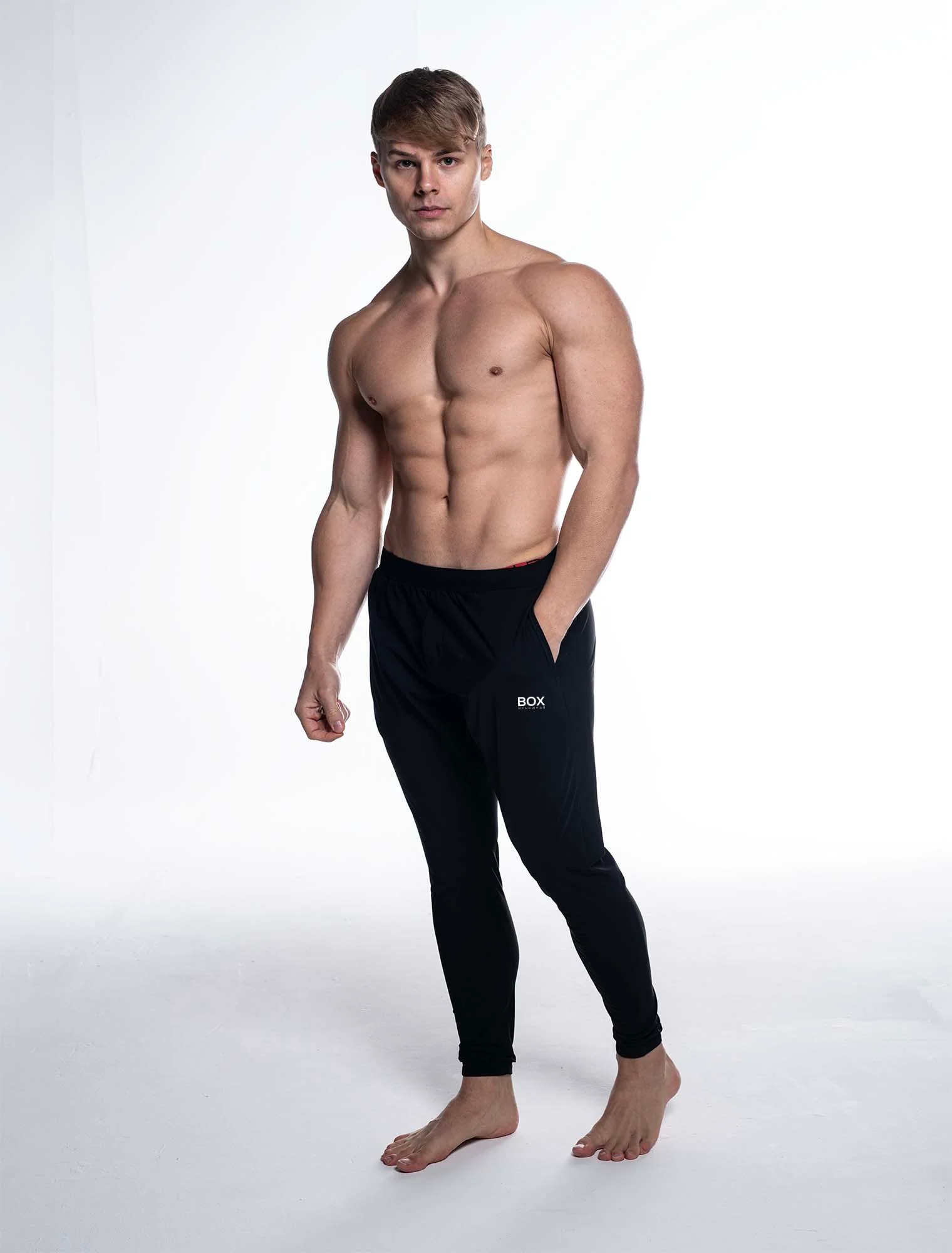 Mens X-Line Tapered Joggers - Black - Image 5