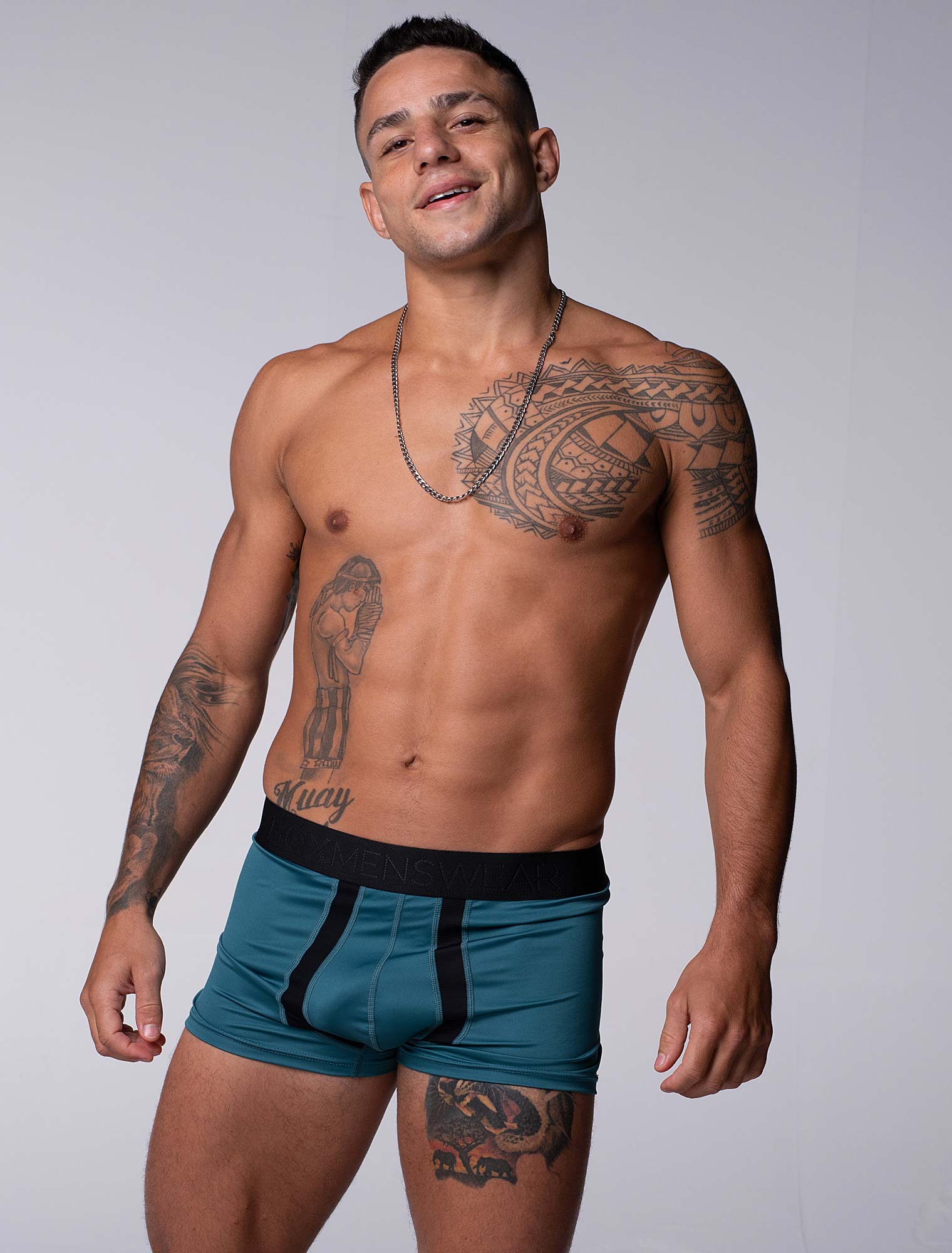 Motion Mesh Boxers - Aqua - Image 7