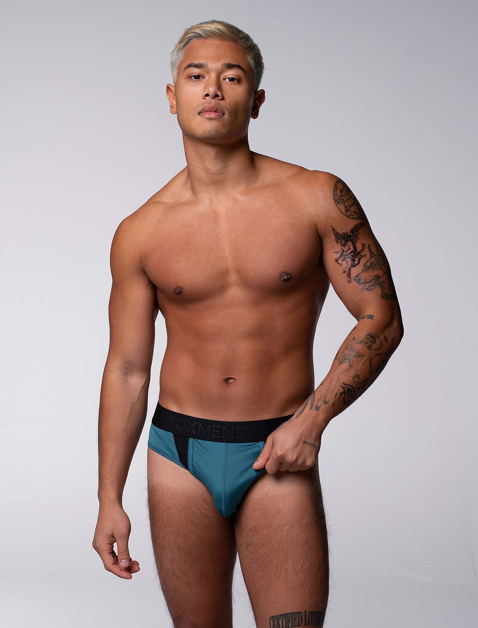 Motion Mesh Briefs - Aqua - Image 5