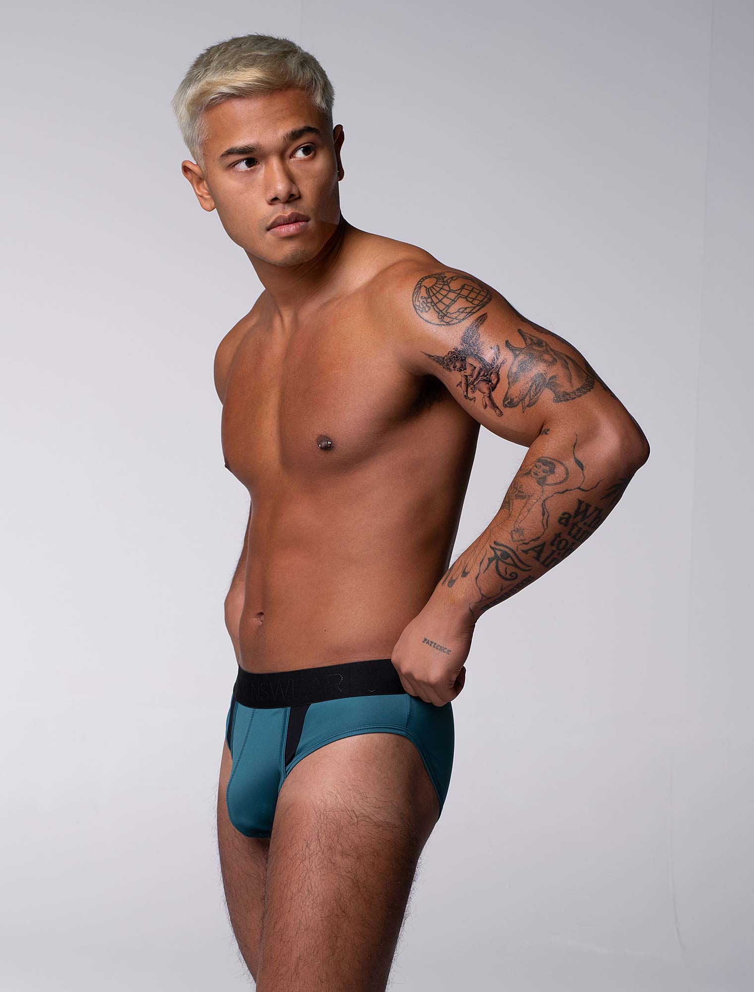 Motion Mesh Briefs - Aqua - Image 6