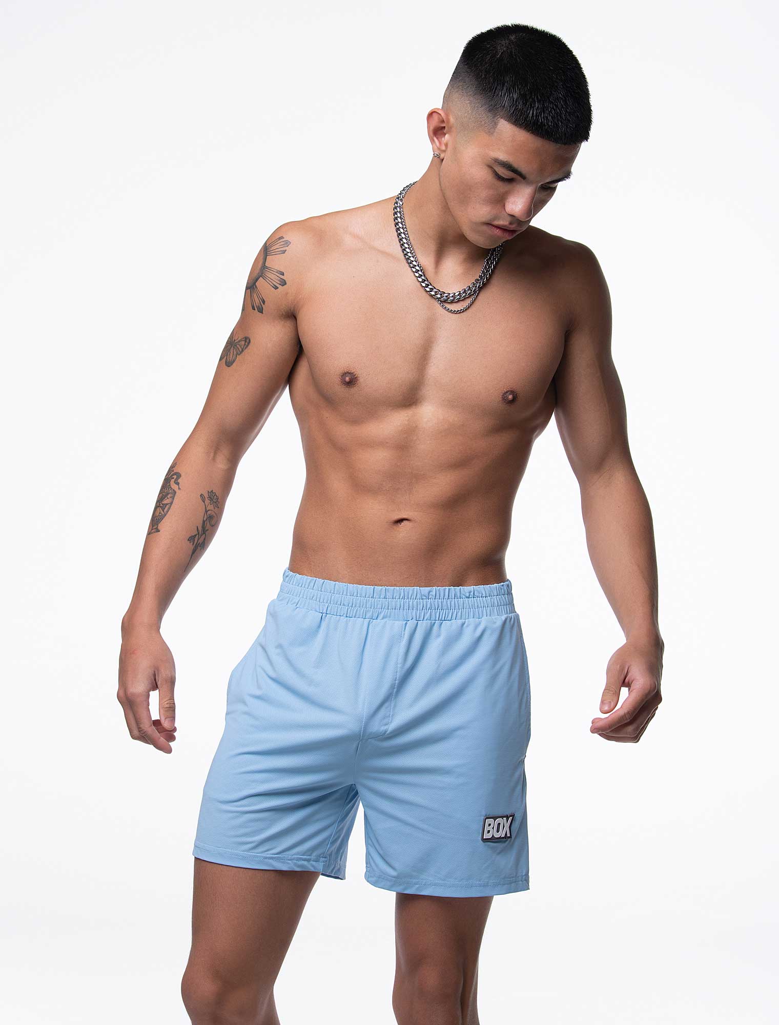 Mesh Football Shorts - Back 4 Blue - Image 7