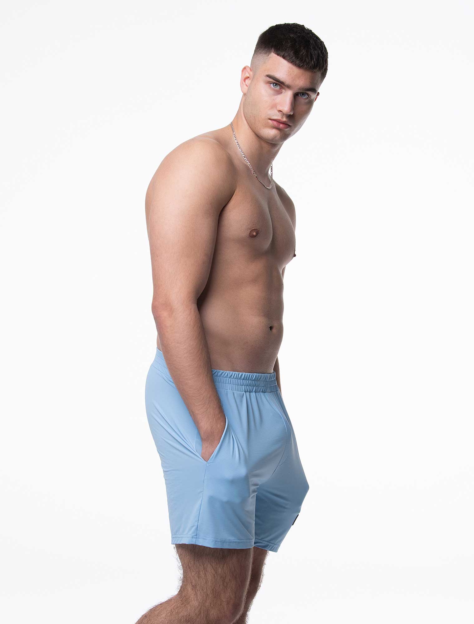 Mesh Football Shorts - Back 4 Blue - Image 8