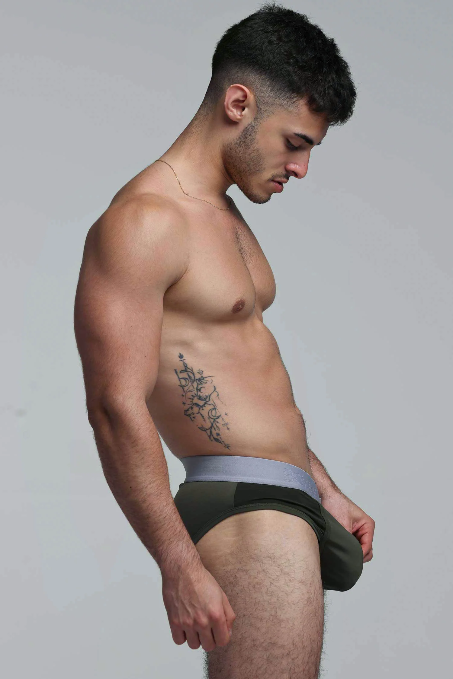 Mesh Panel Briefs - Château Green - Image 5