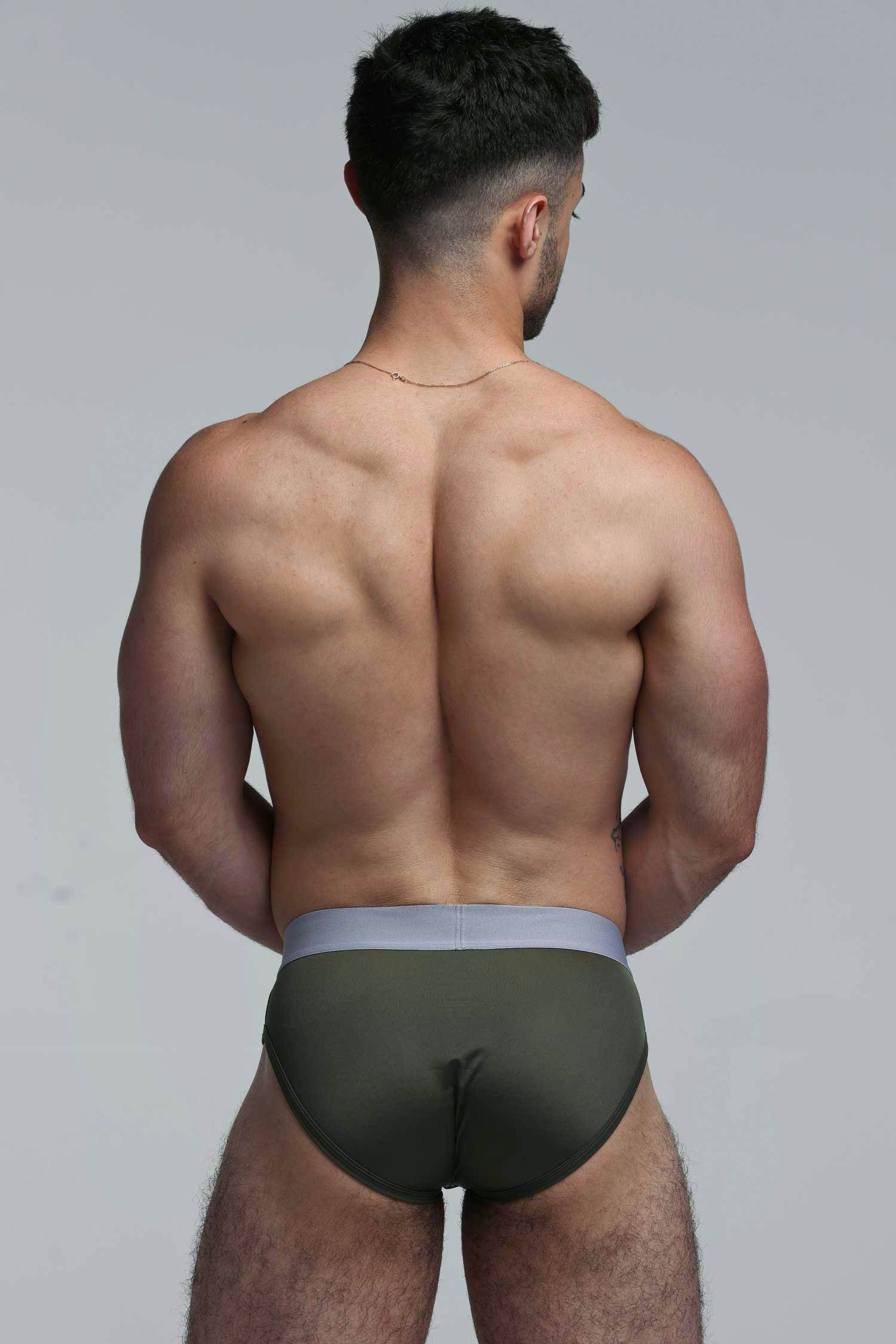 Mesh Panel Briefs - Château Green - Image 6