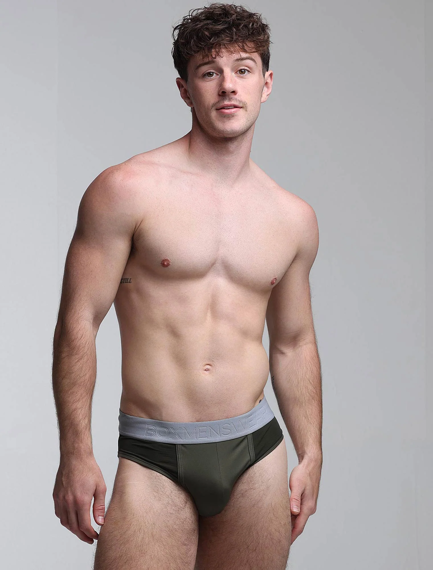 Mesh Panel Briefs - Château Green - Image 8