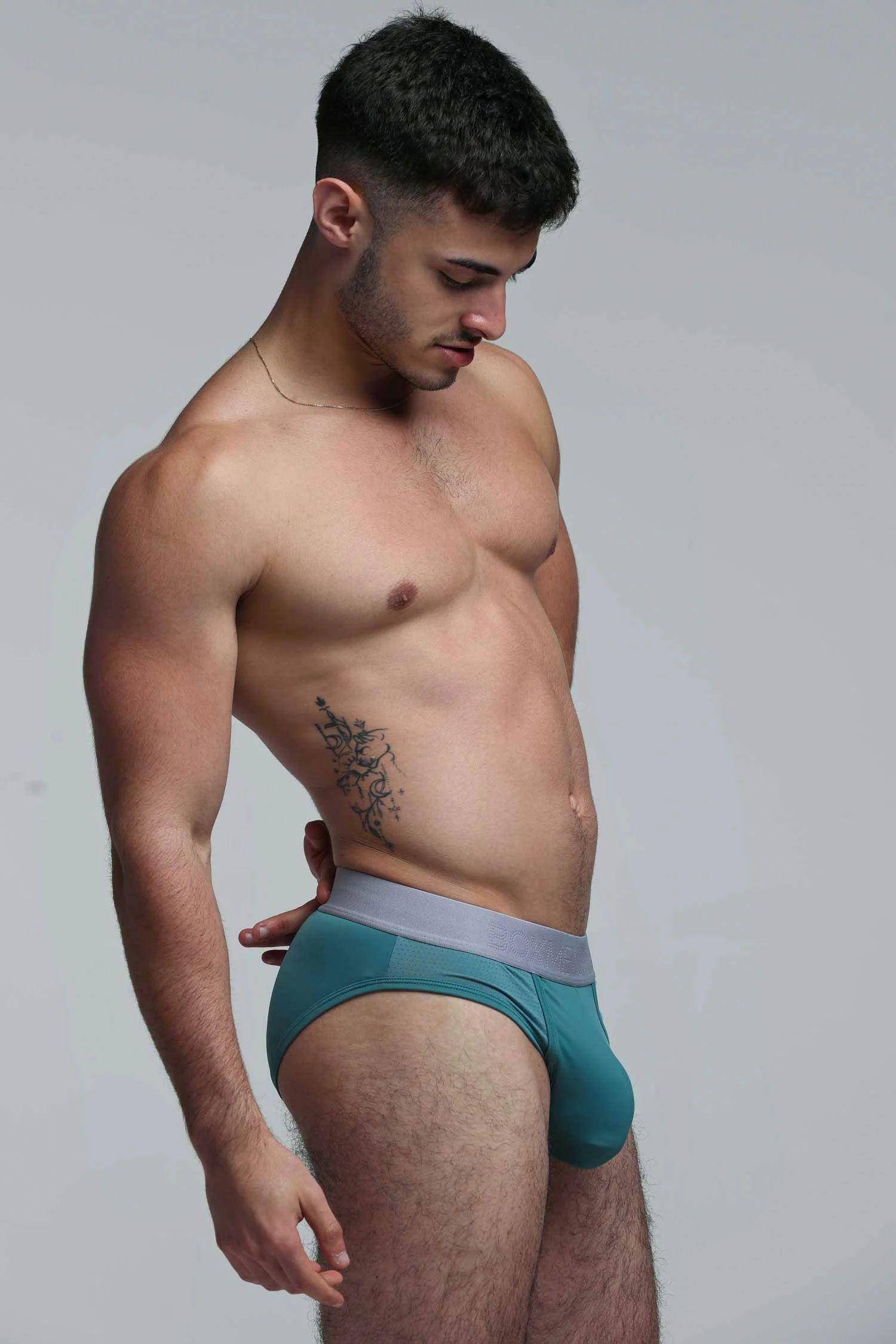 Mesh Panel Briefs - Riviera Teal - Image 10
