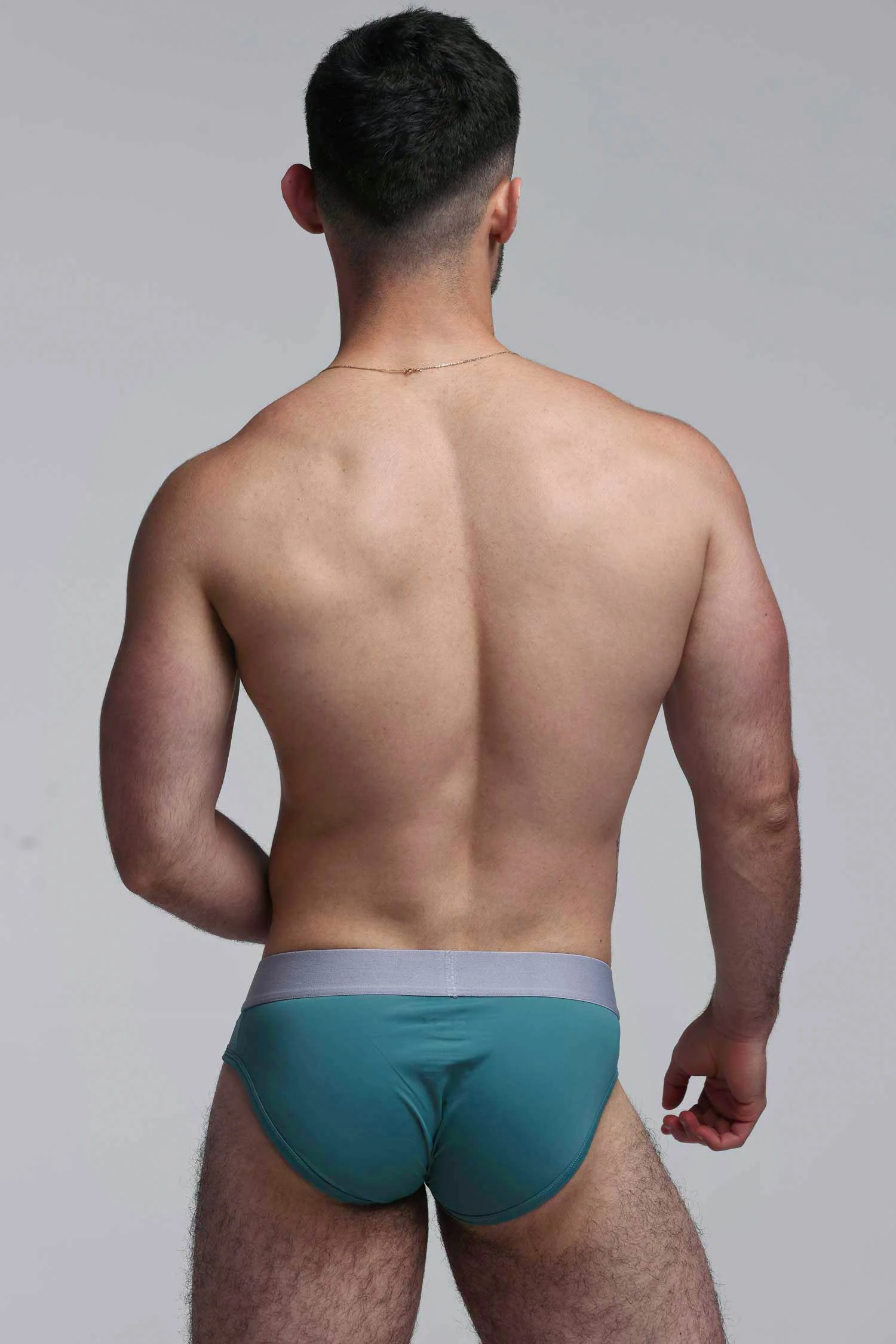 Mesh Panel Briefs - Riviera Teal - Image 6