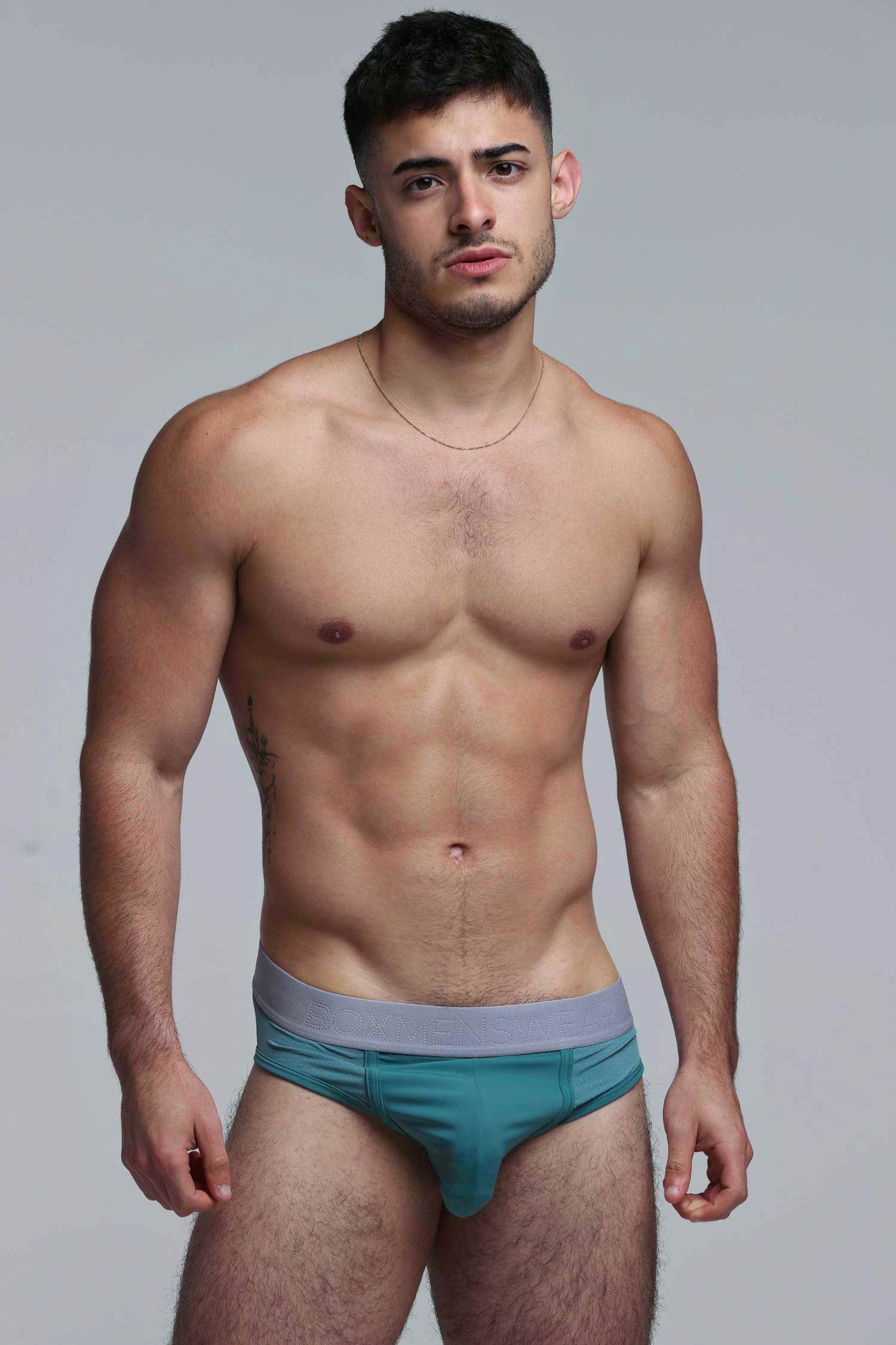 Mesh Panel Briefs - Riviera Teal - Image 8