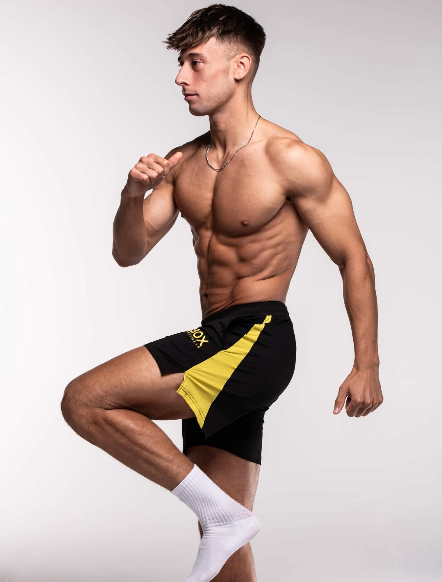 Mesh Panel Sports Shorts - Raven - Image 4