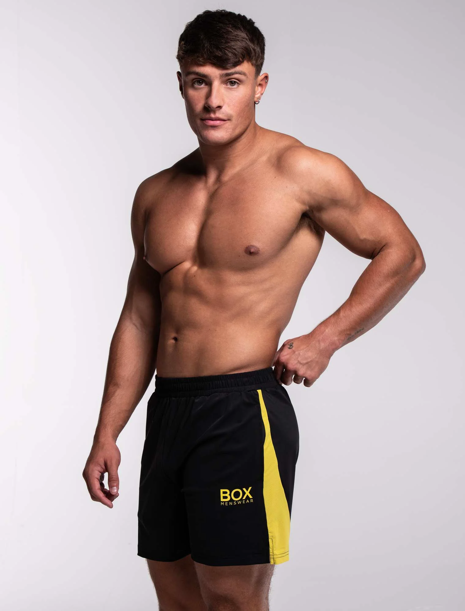 Mesh Panel Sports Shorts - Raven - Image 8