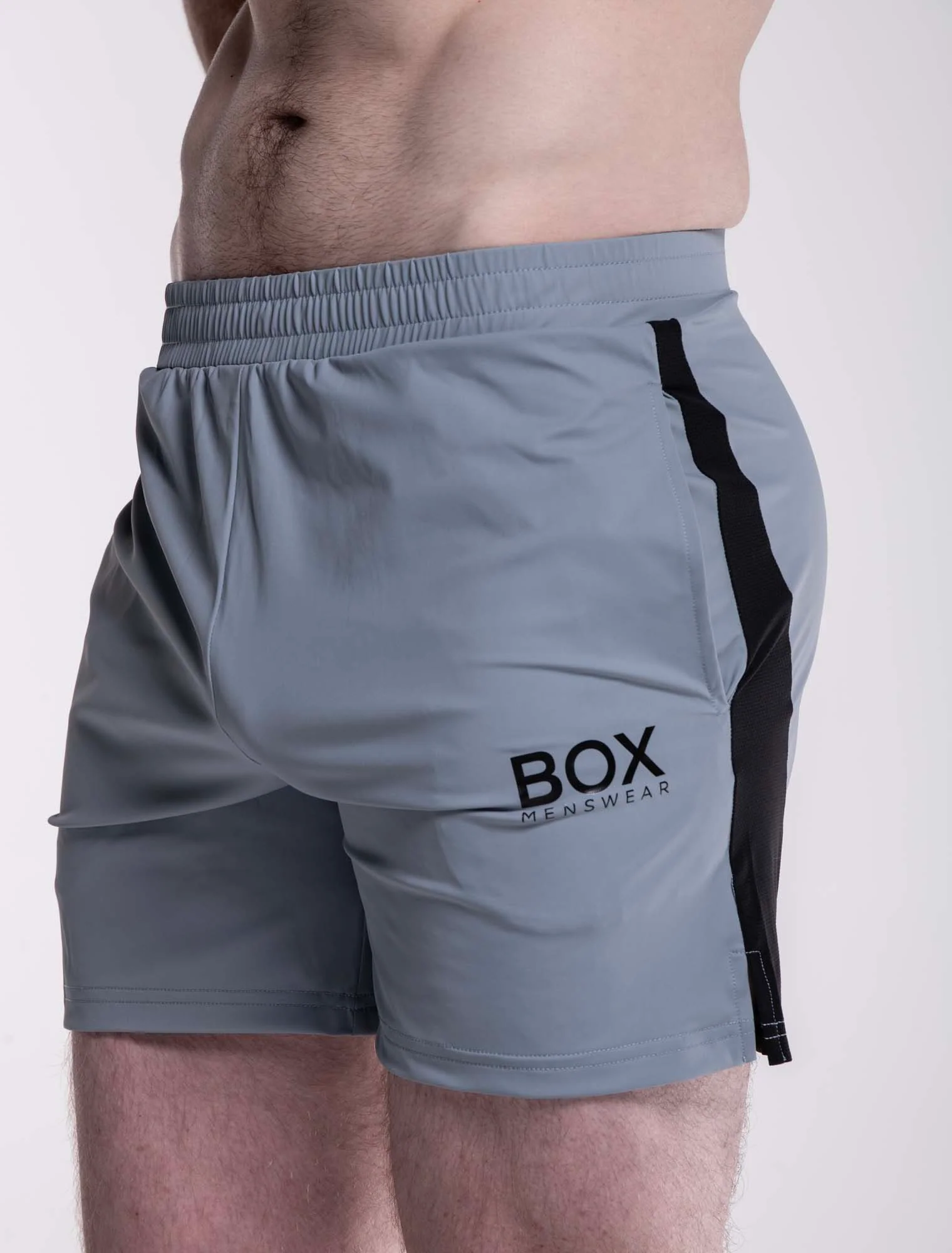 Mesh Panel Sports Shorts - Tide Blue - Image 3