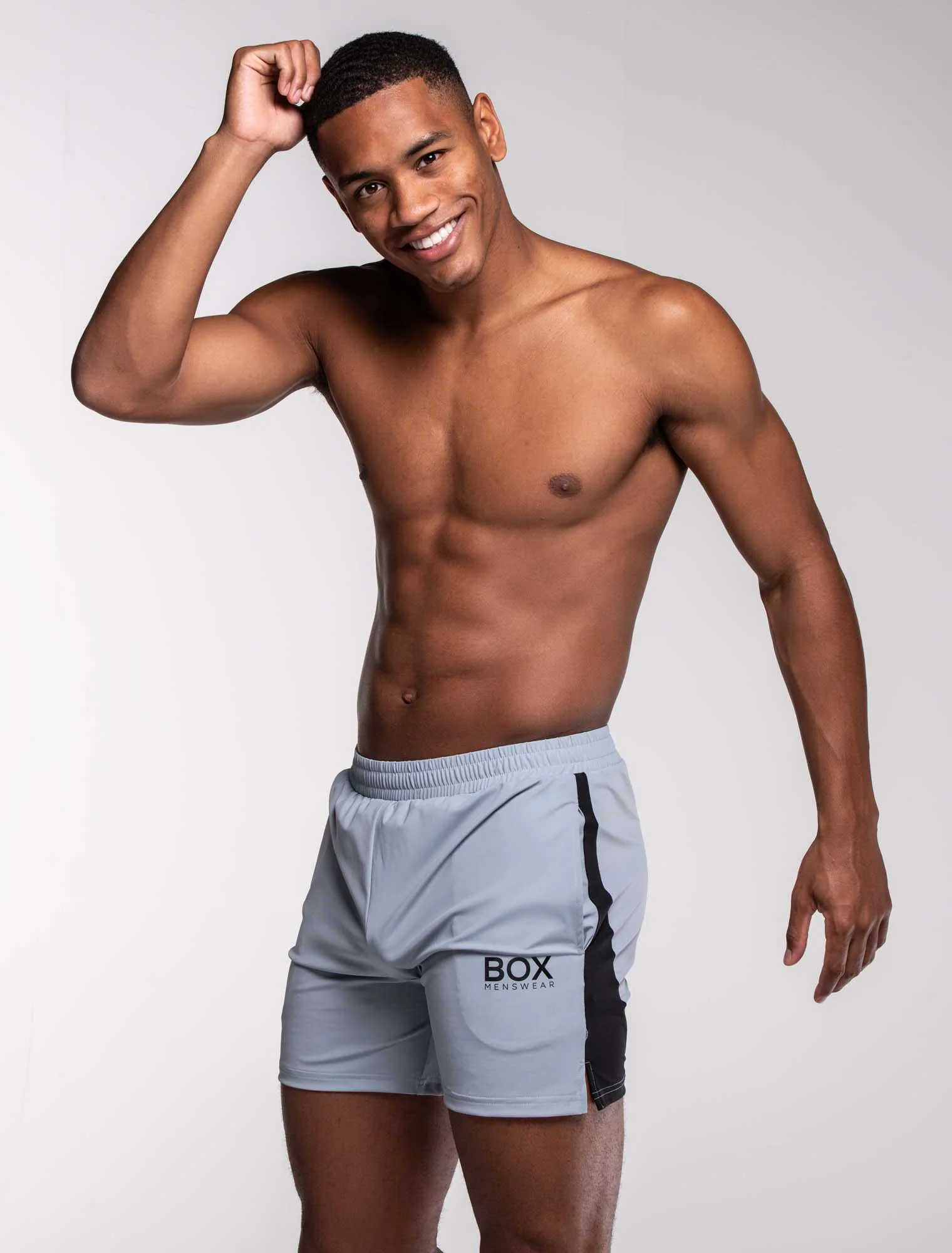 Mesh Panel Sports Shorts - Tide Blue - Image 7