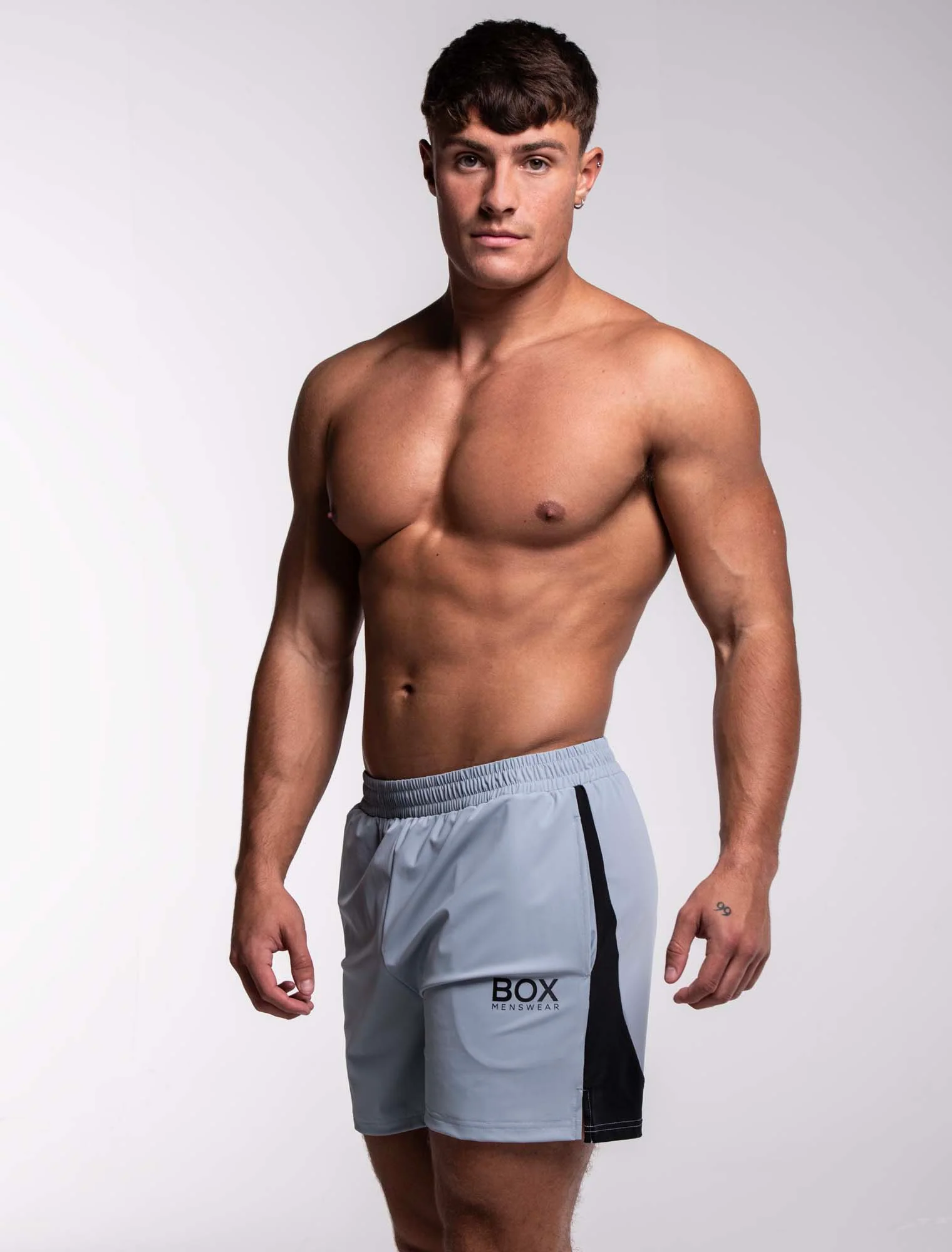 Mesh Panel Sports Shorts - Tide Blue - Image 8