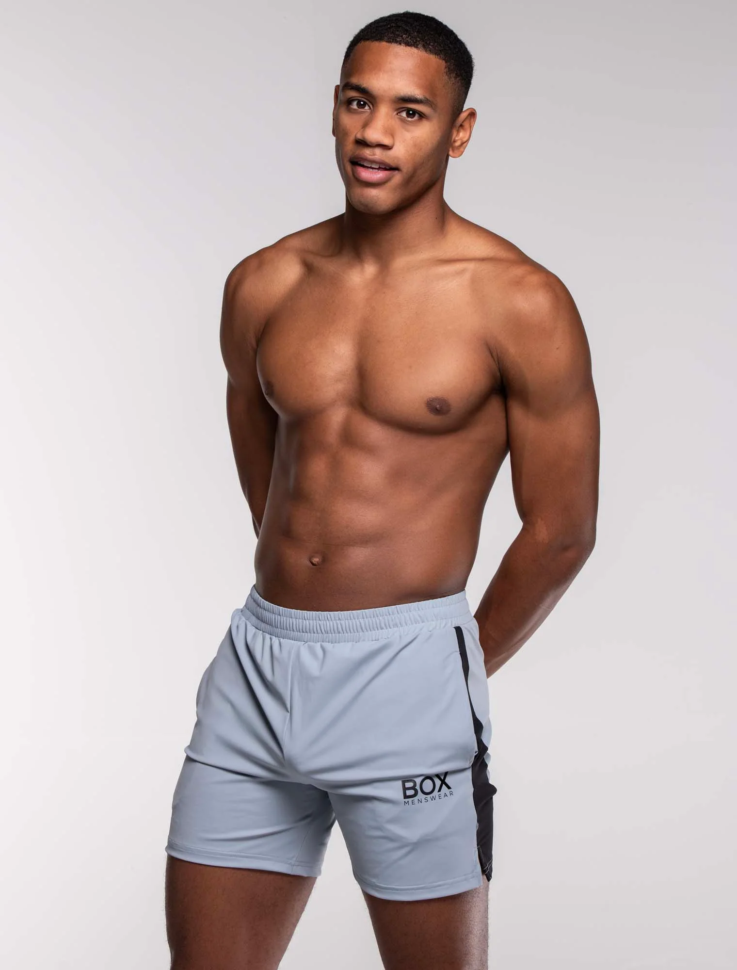 Mesh Panel Sports Shorts - Tide Blue - Image 9