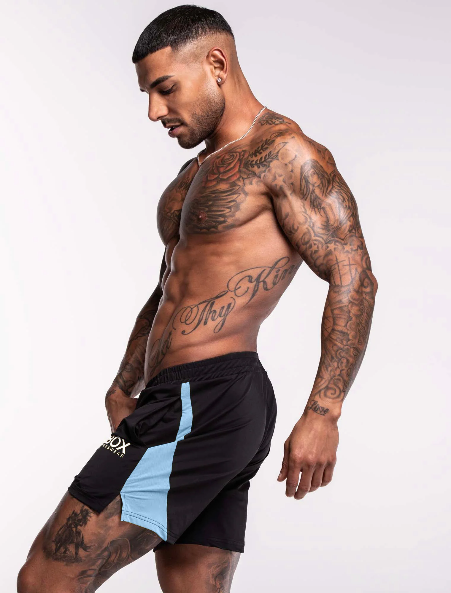 Mesh Panel Sports Shorts - Vesuvius - Image 5