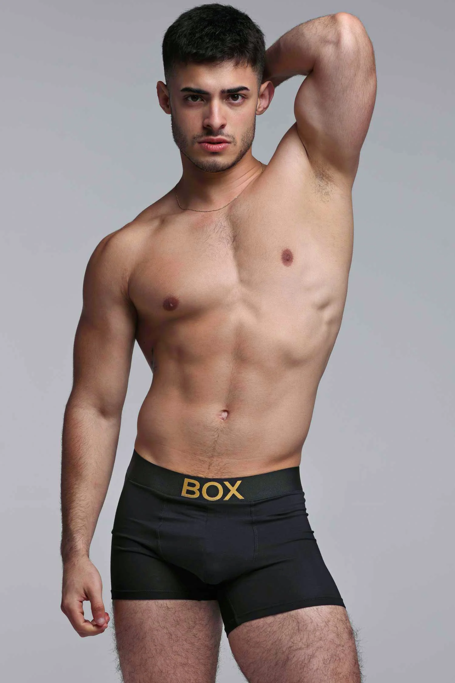 Metallic Modal Boxers - Black & Gold - Image 3