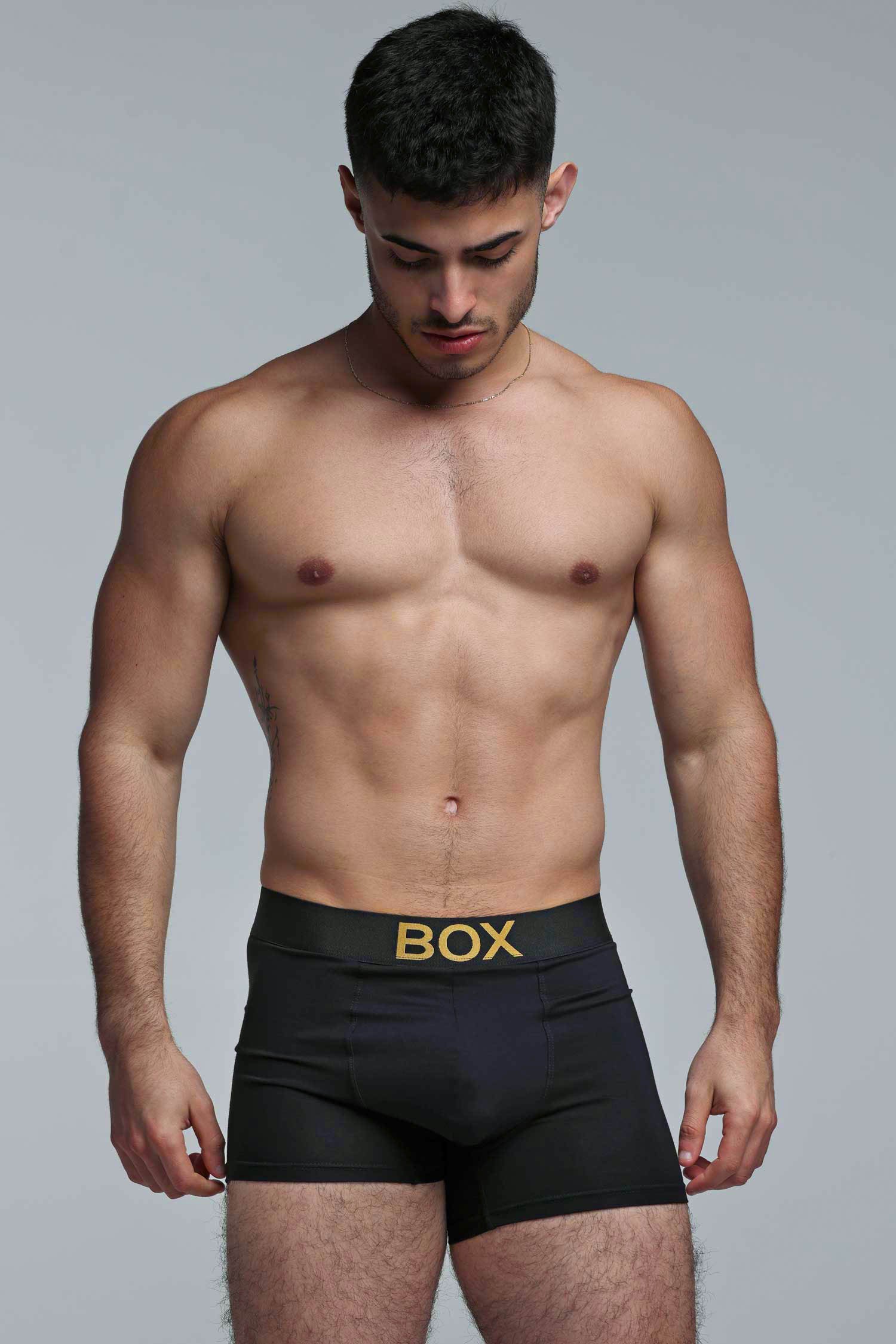 Metallic Modal Boxers - Black & Gold - Image 4