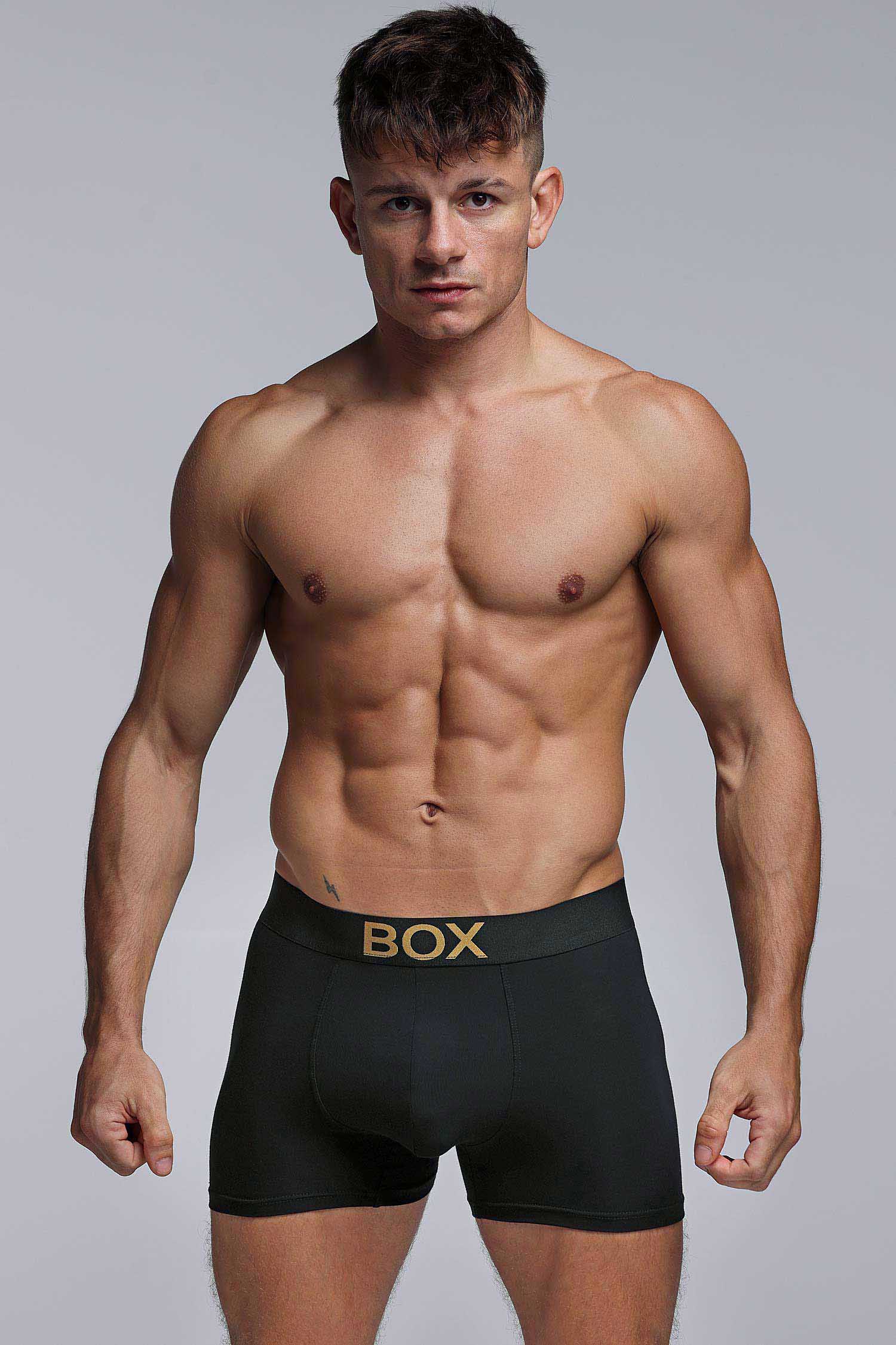 Metallic Modal Boxers - Black & Gold - Image 6