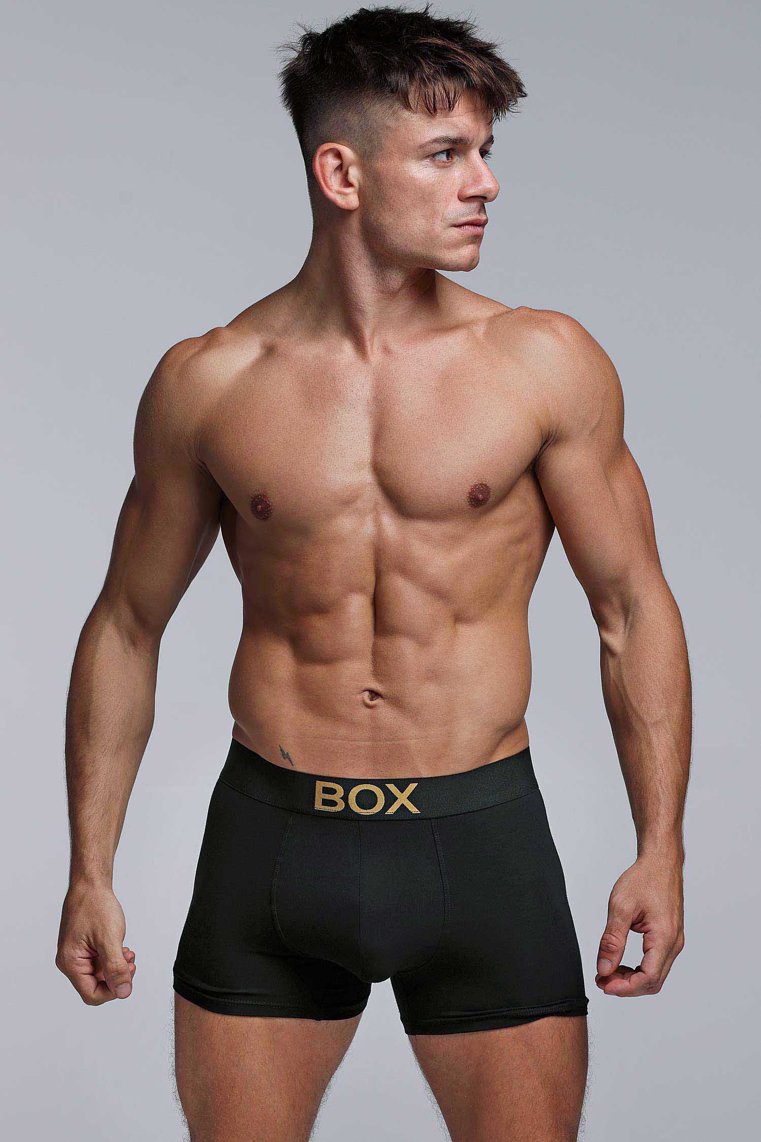 Metallic Modal Boxers - Black & Gold - Image 7