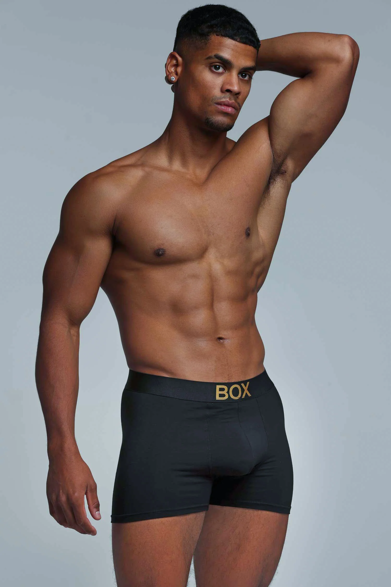 Metallic Modal Boxers - Black & Gold - Image 8