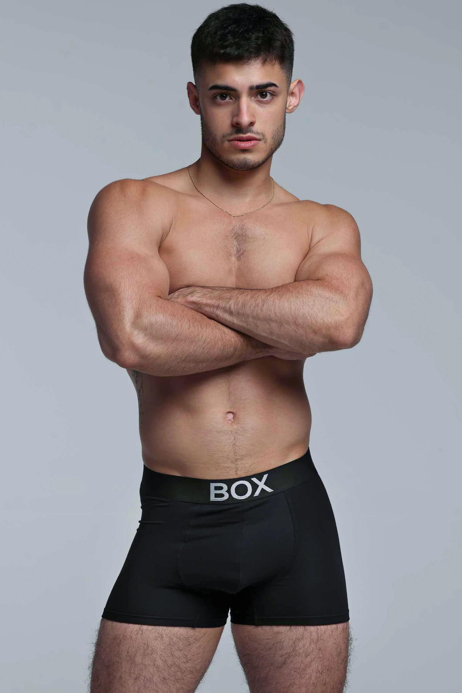 Metallic Modal Boxers - Black & Silver - Image 4