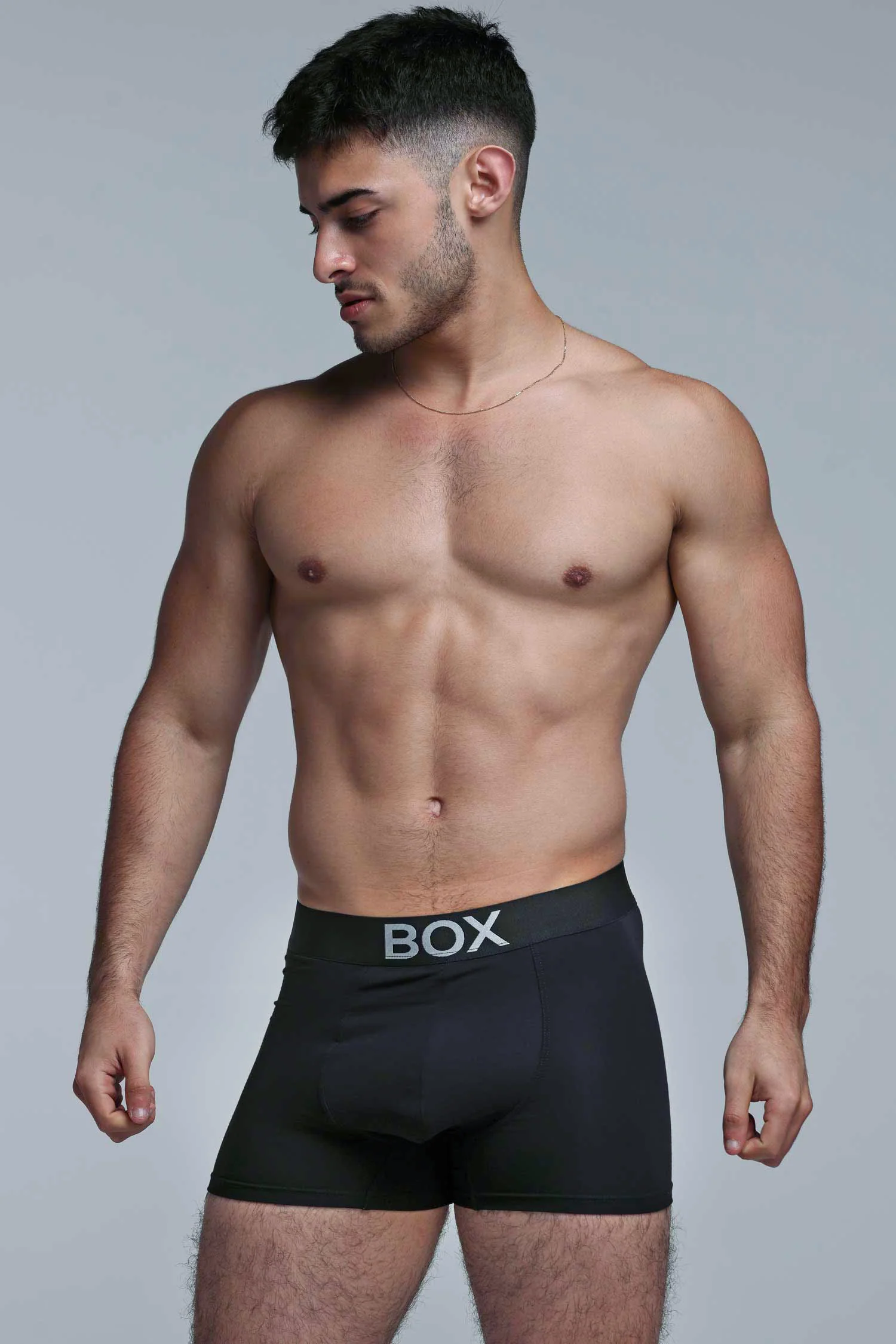 Metallic Modal Boxers - Black & Silver - Image 5