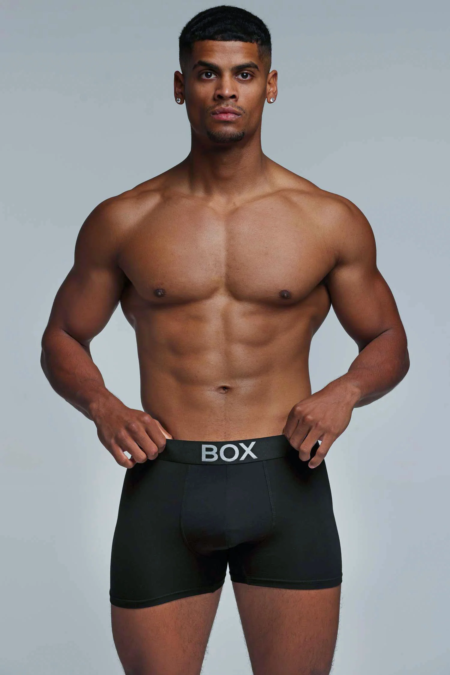 Metallic Modal Boxers - Black & Silver - Image 6