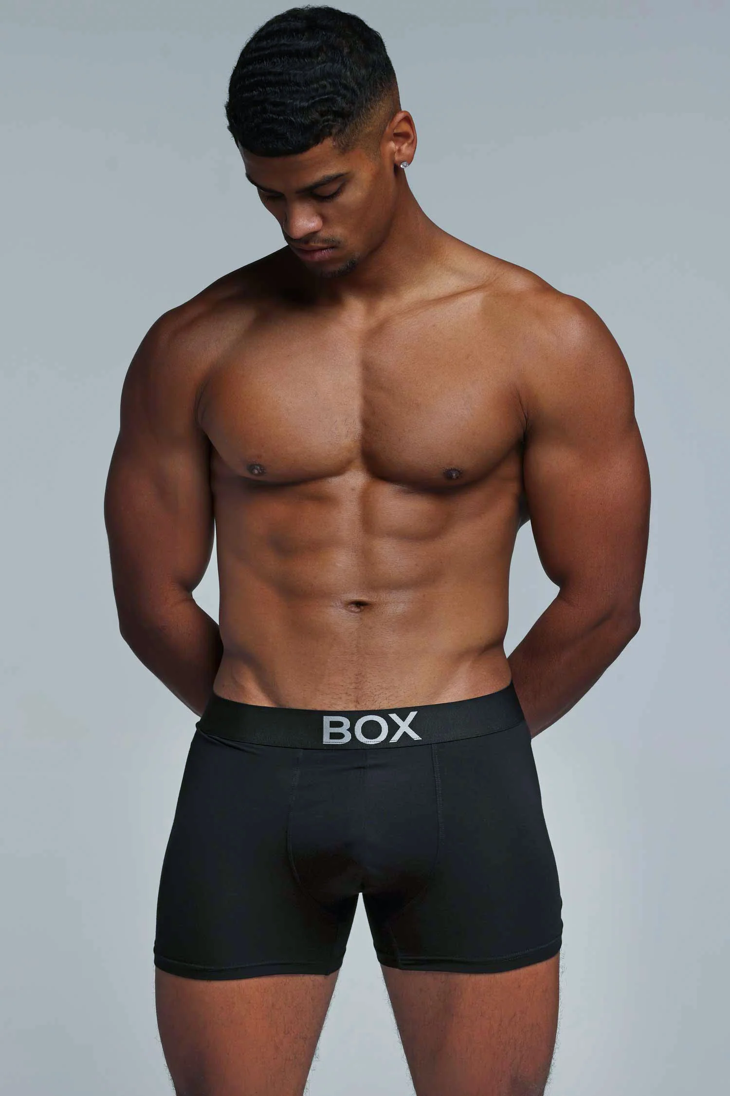 Metallic Modal Boxers - Black & Silver - Image 7