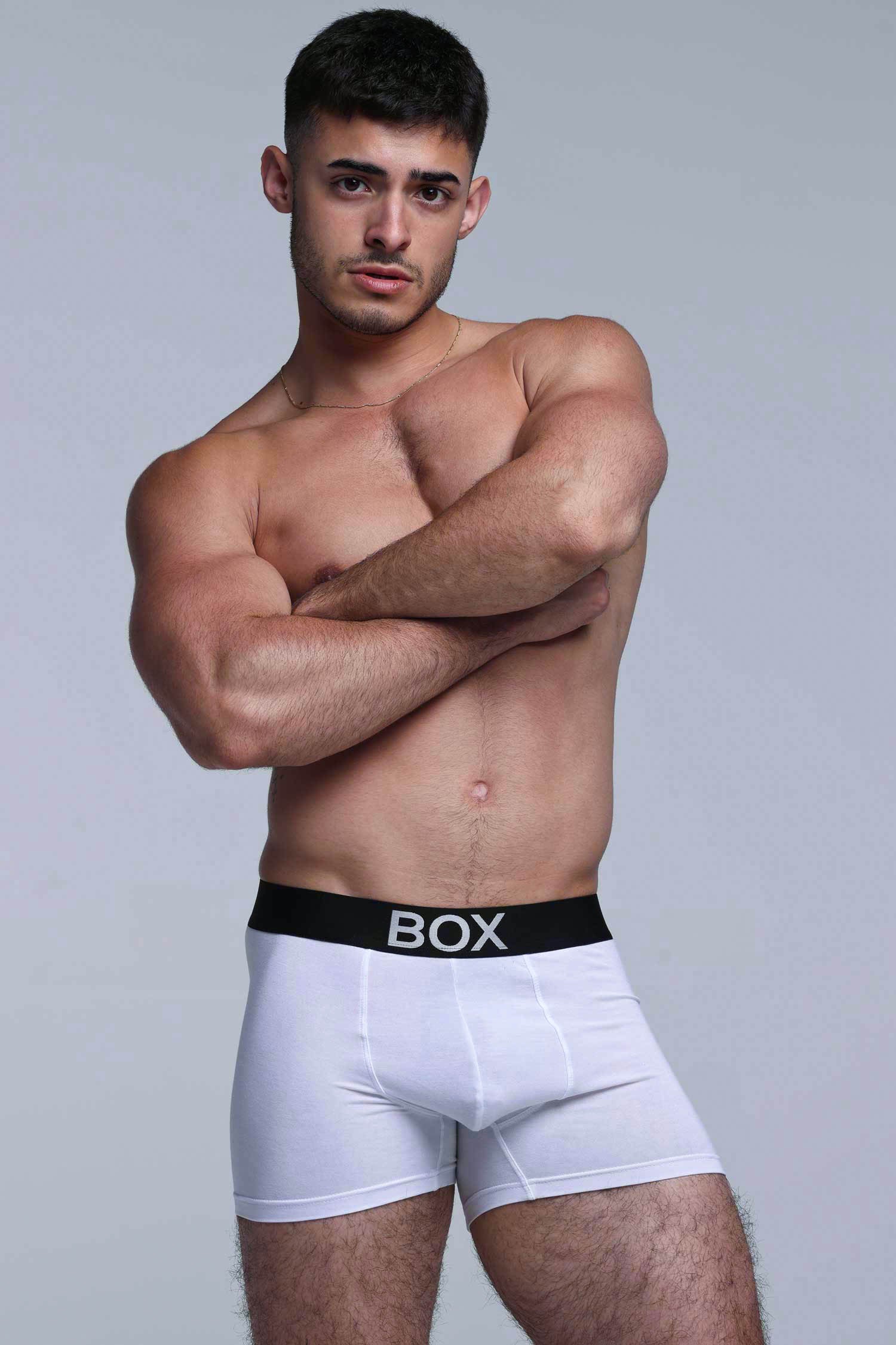 Metallic Modal Boxers - White & Silver - Image 3