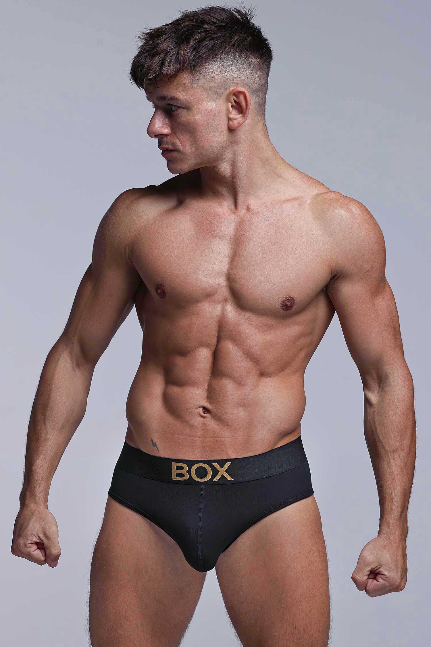 Metallic Modal Briefs - Black & Gold - Image 3